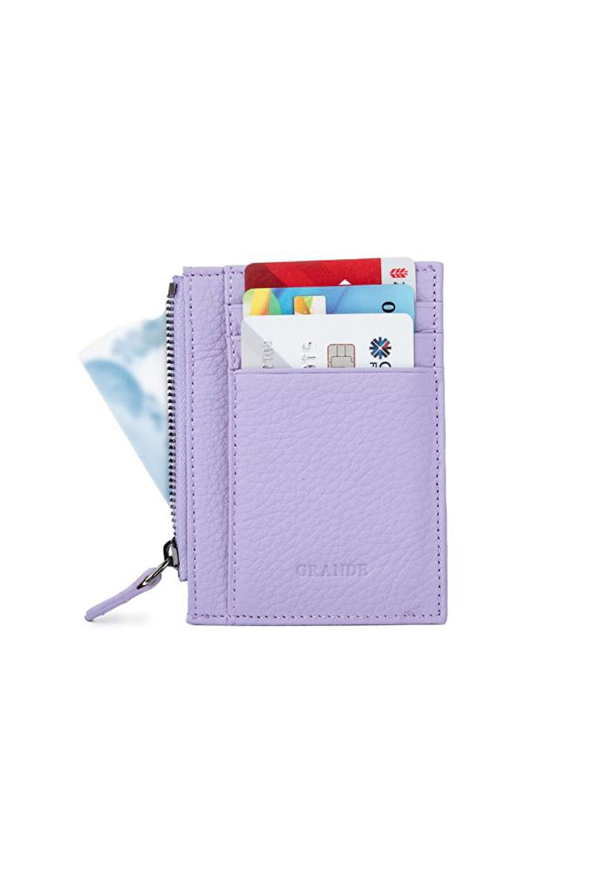 Grande Hakiki Deri Kartlık Lila 853