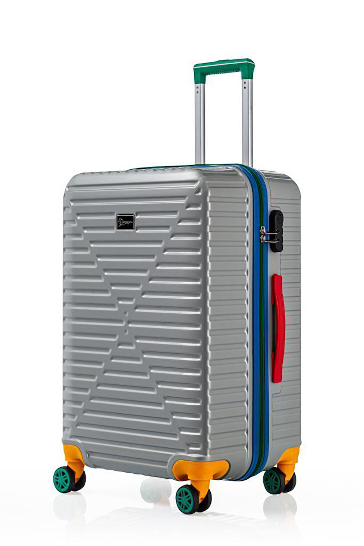 Orta Boy %100 Polikarbon Valiz 4x2 Teker Gri 1088