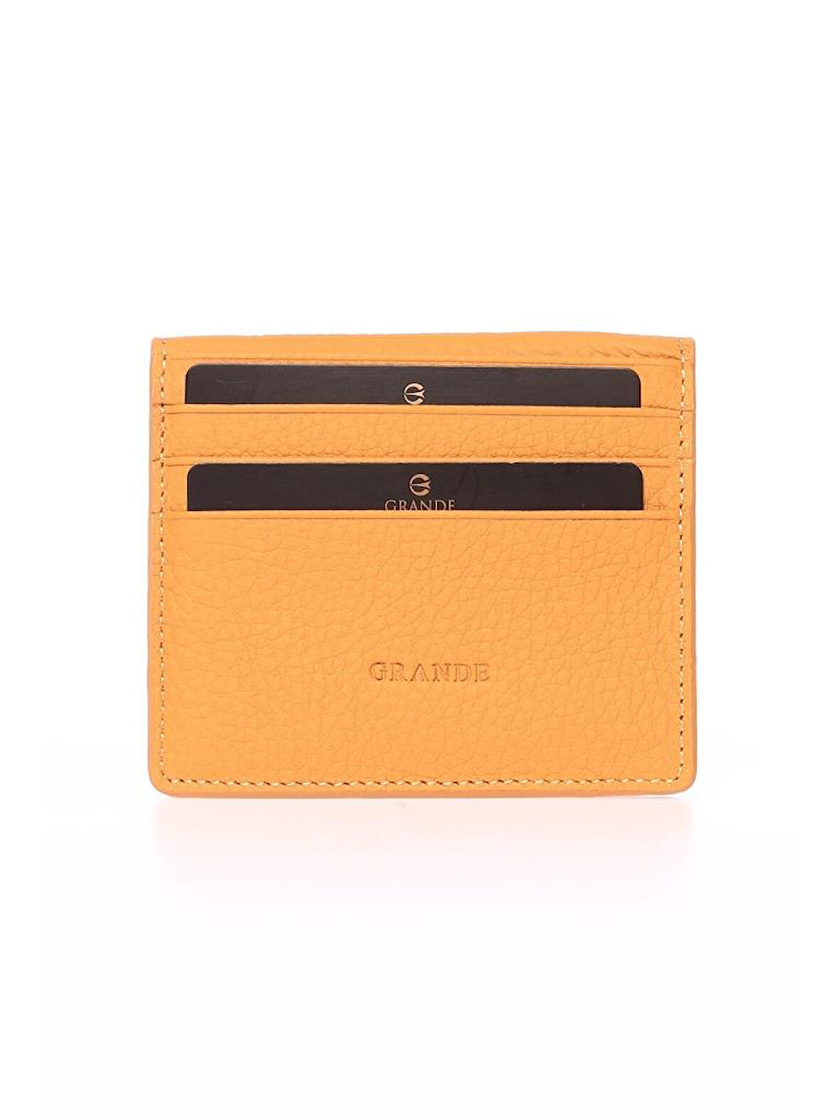 Grande Hakiki Deri Erkek Kartlık Cüzdan Sarı 762