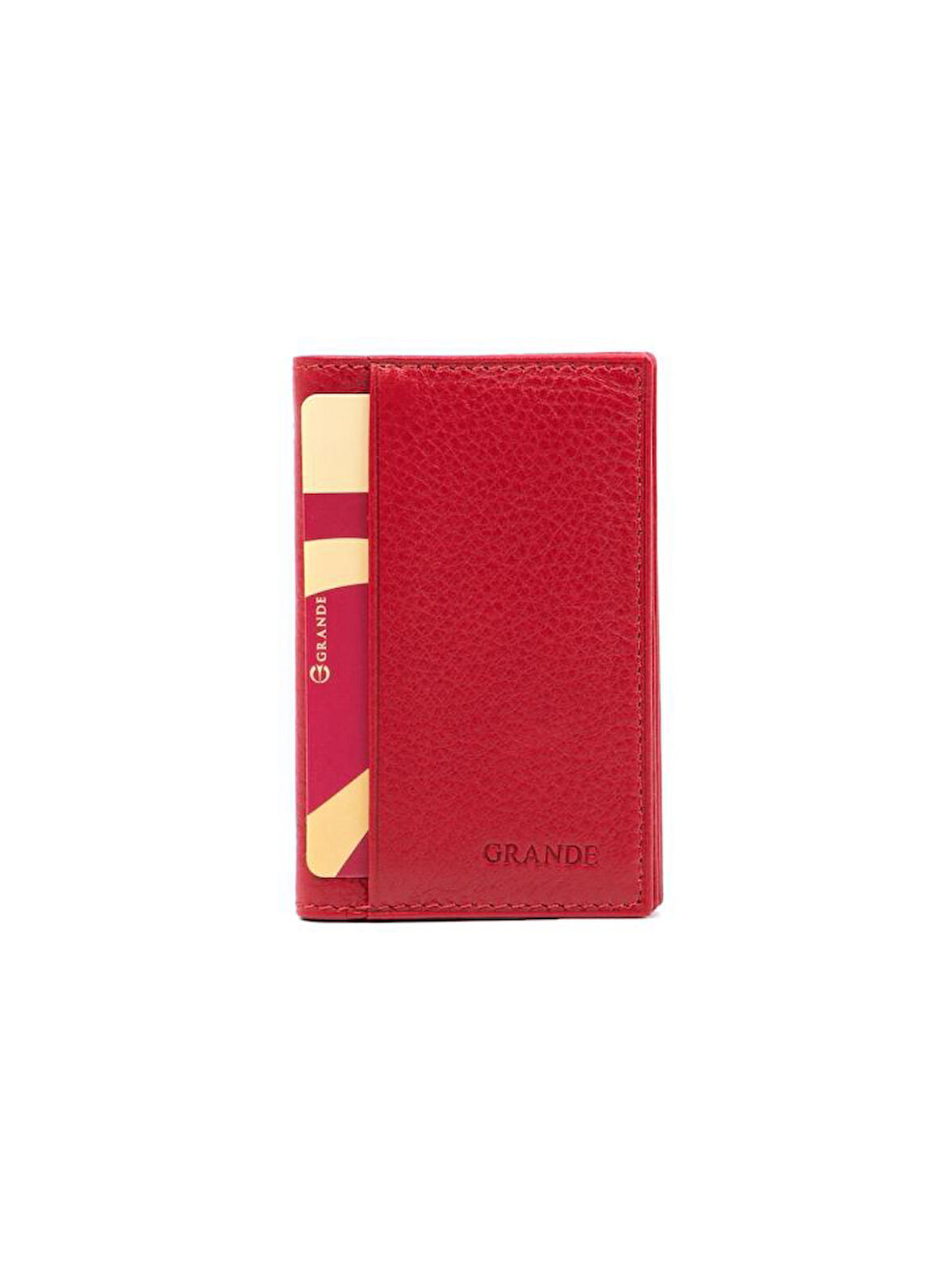 Grande Hakiki Deri Erkek Kartlık Kırmızı 825