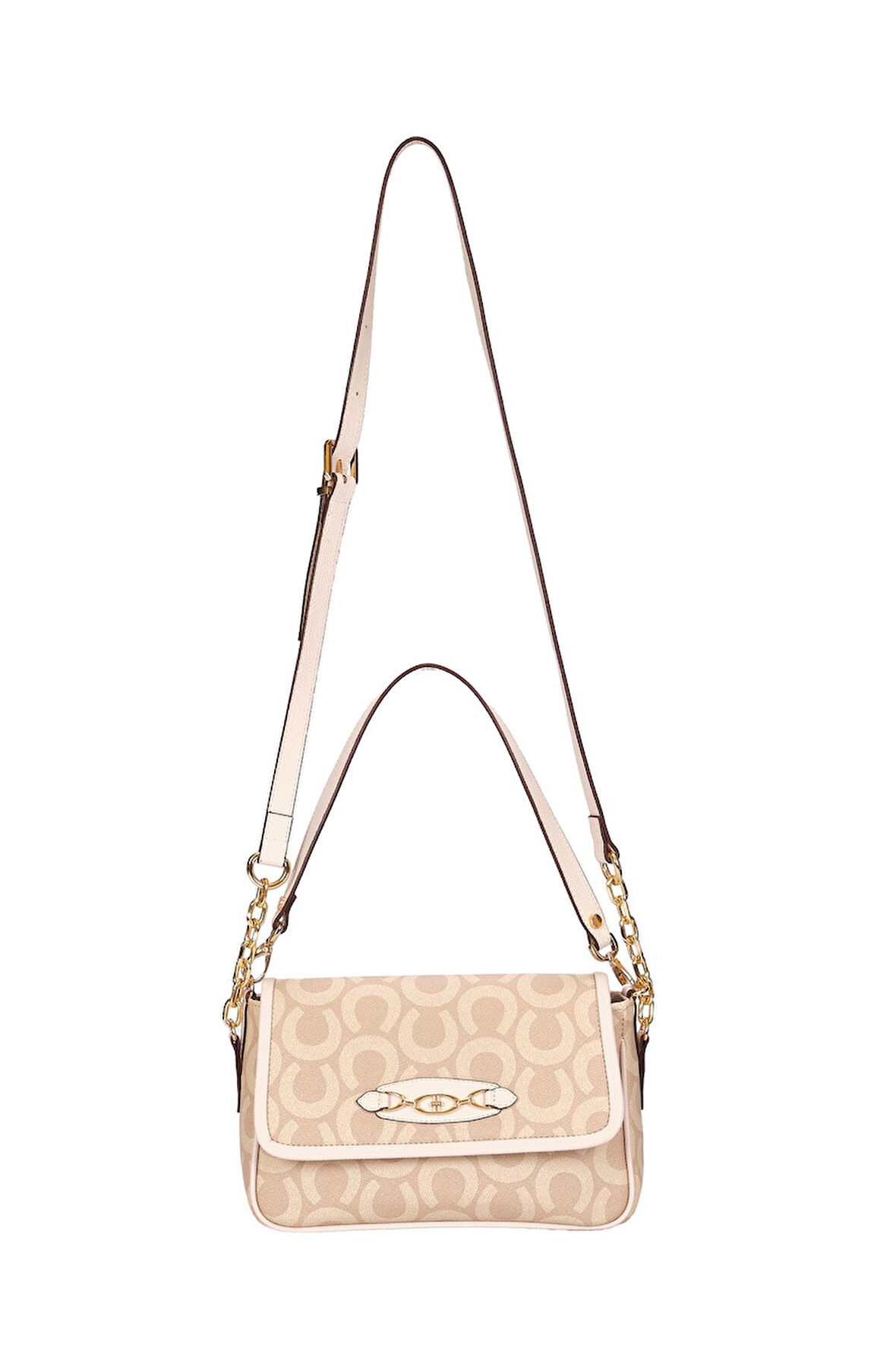 . Çapraz Askılı Kadın Çanta Bej Us24191