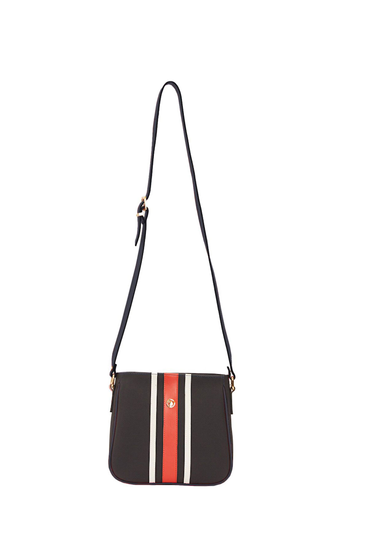 . Çapraz Askılı Kadın Çanta Lacivert-Beyaz Us24265