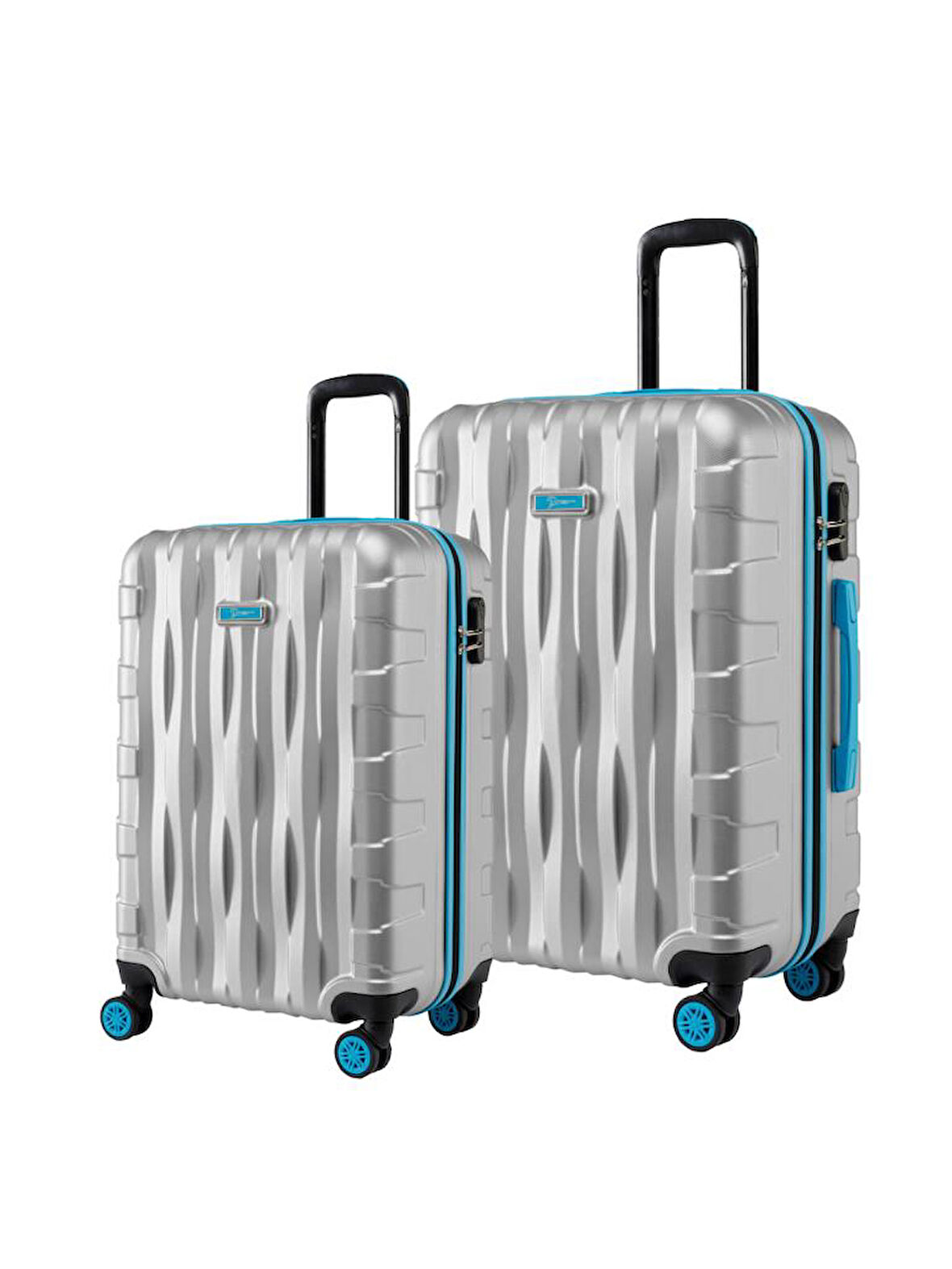 2'li Valiz Seti Orta Boy - Kabin Boy Gri 1167