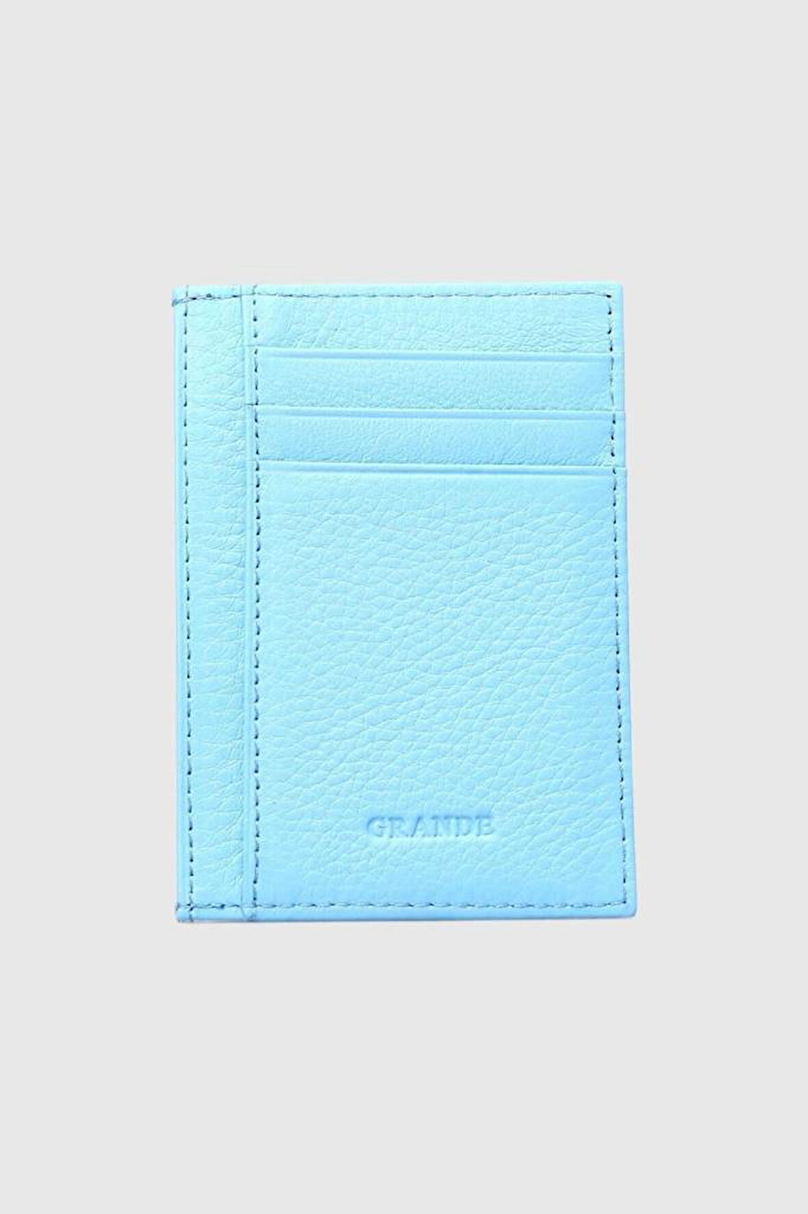 Grande Hakiki Deri Erkek Kartlık Gök Mavi 750