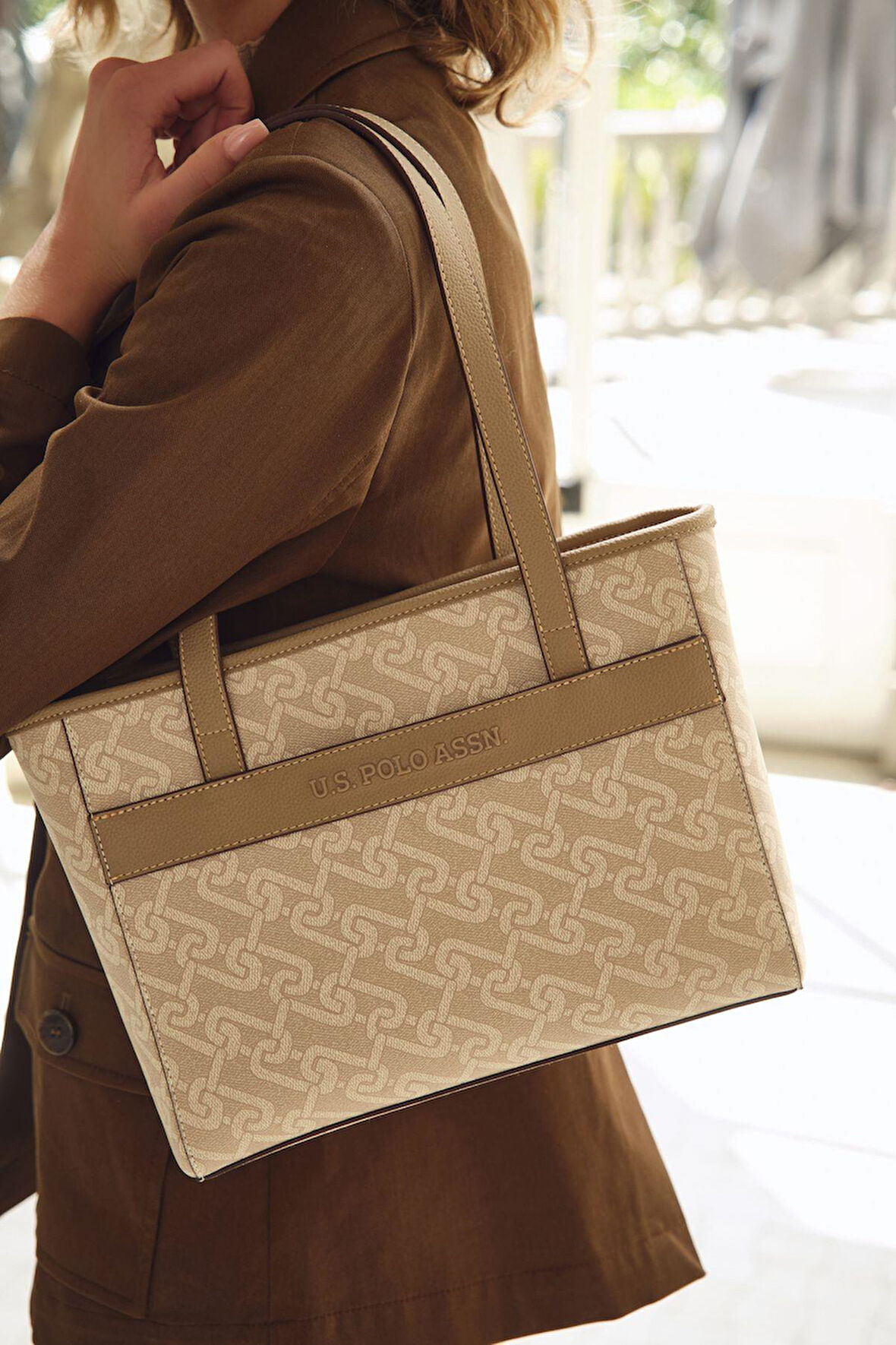 . Kadın Omuz Çanta Bej Us23514