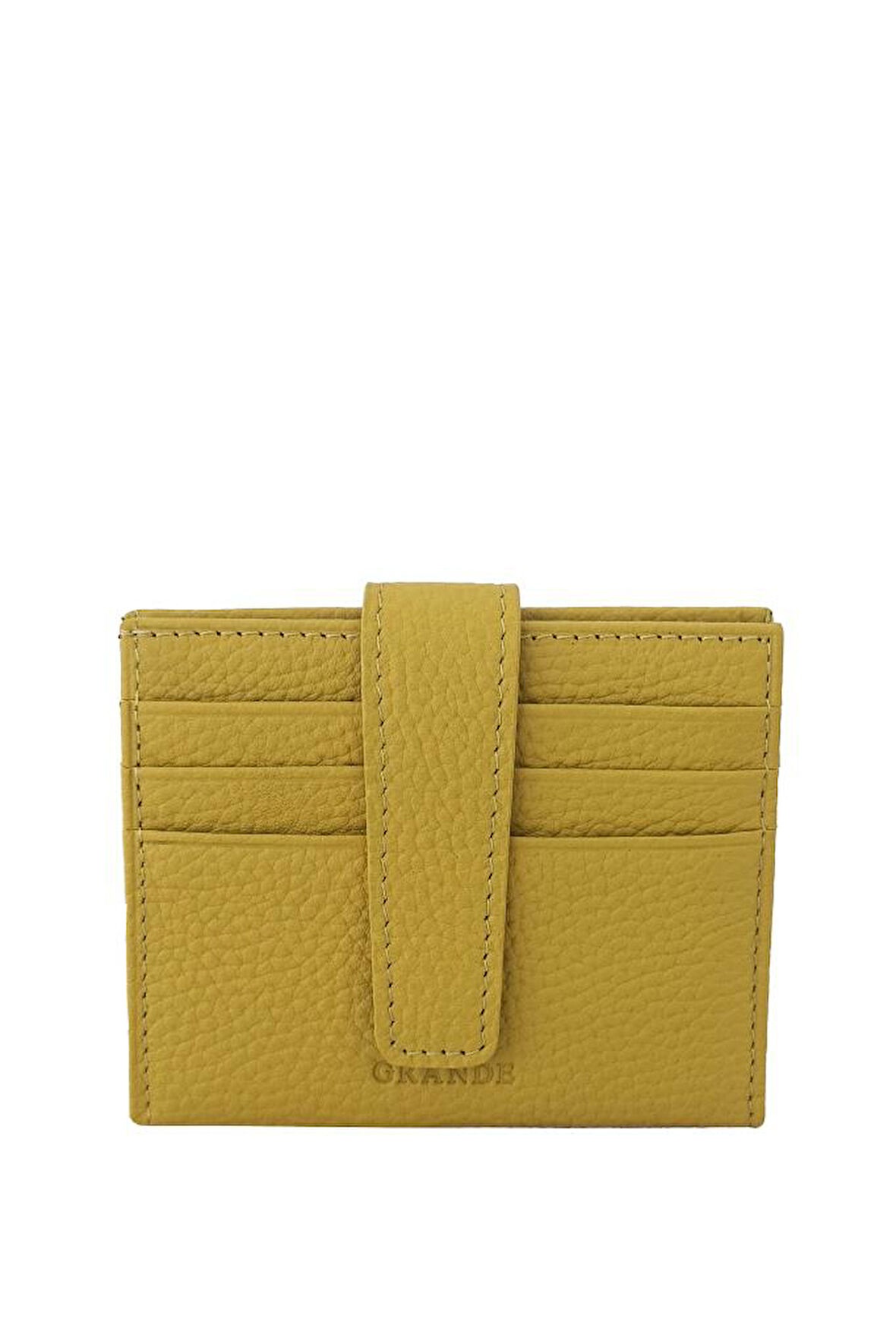 Grande Hakiki Deri Erkek Kartlık Sarı 718
