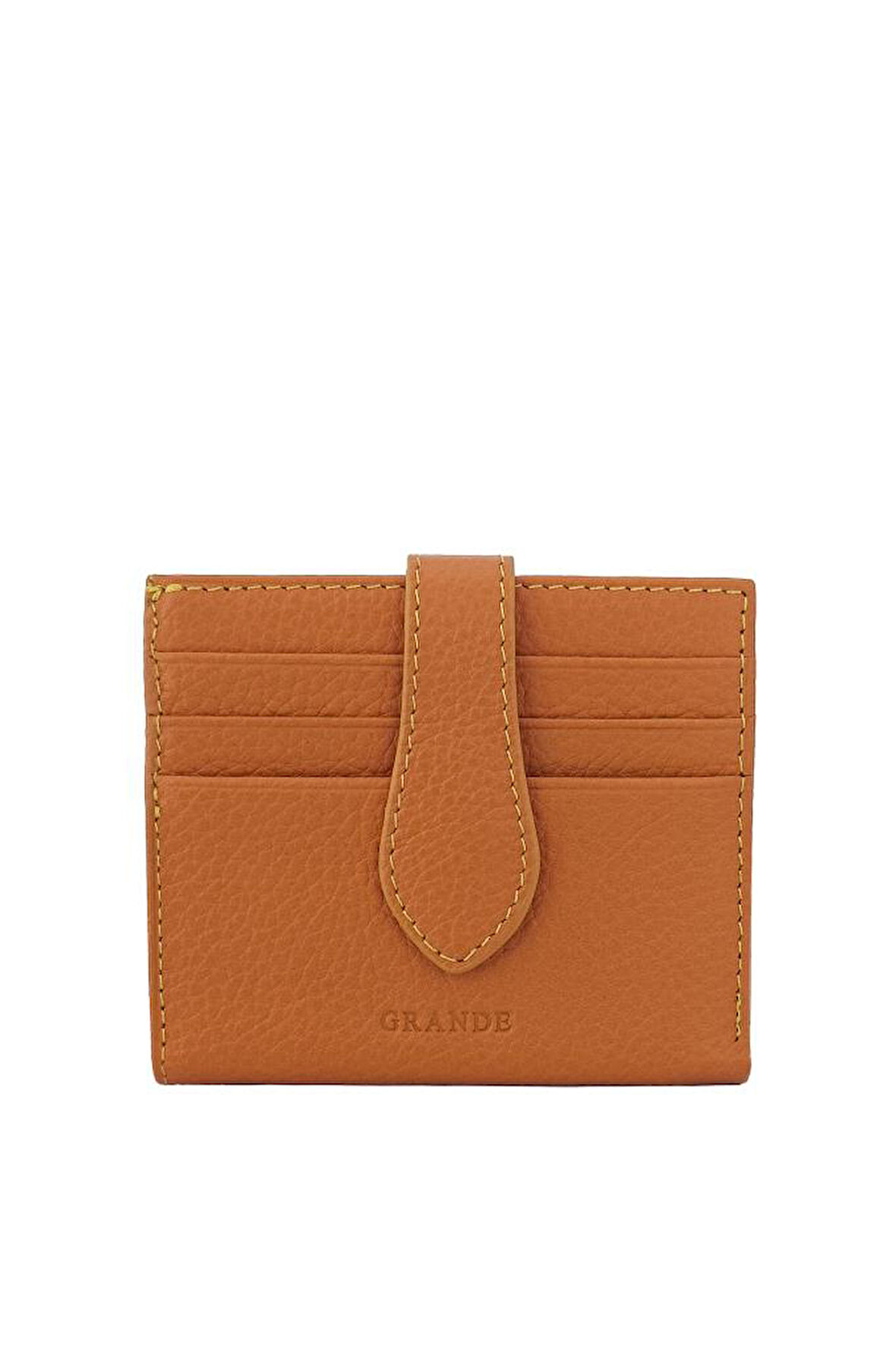 Grande Hakiki Deri Kartlık Turuncu  800