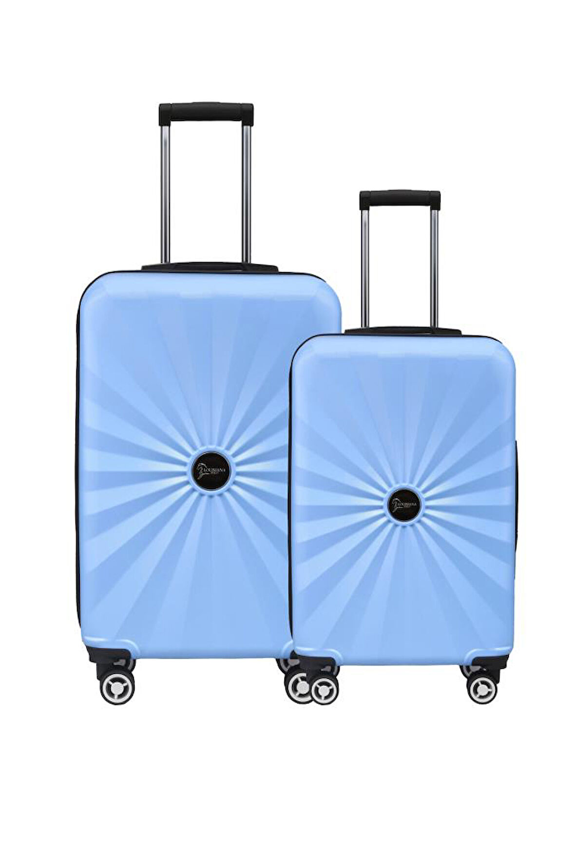 2'li Valiz Seti Polikarbon Büyük Boy - Orta Boy Valiz Mavi 1809