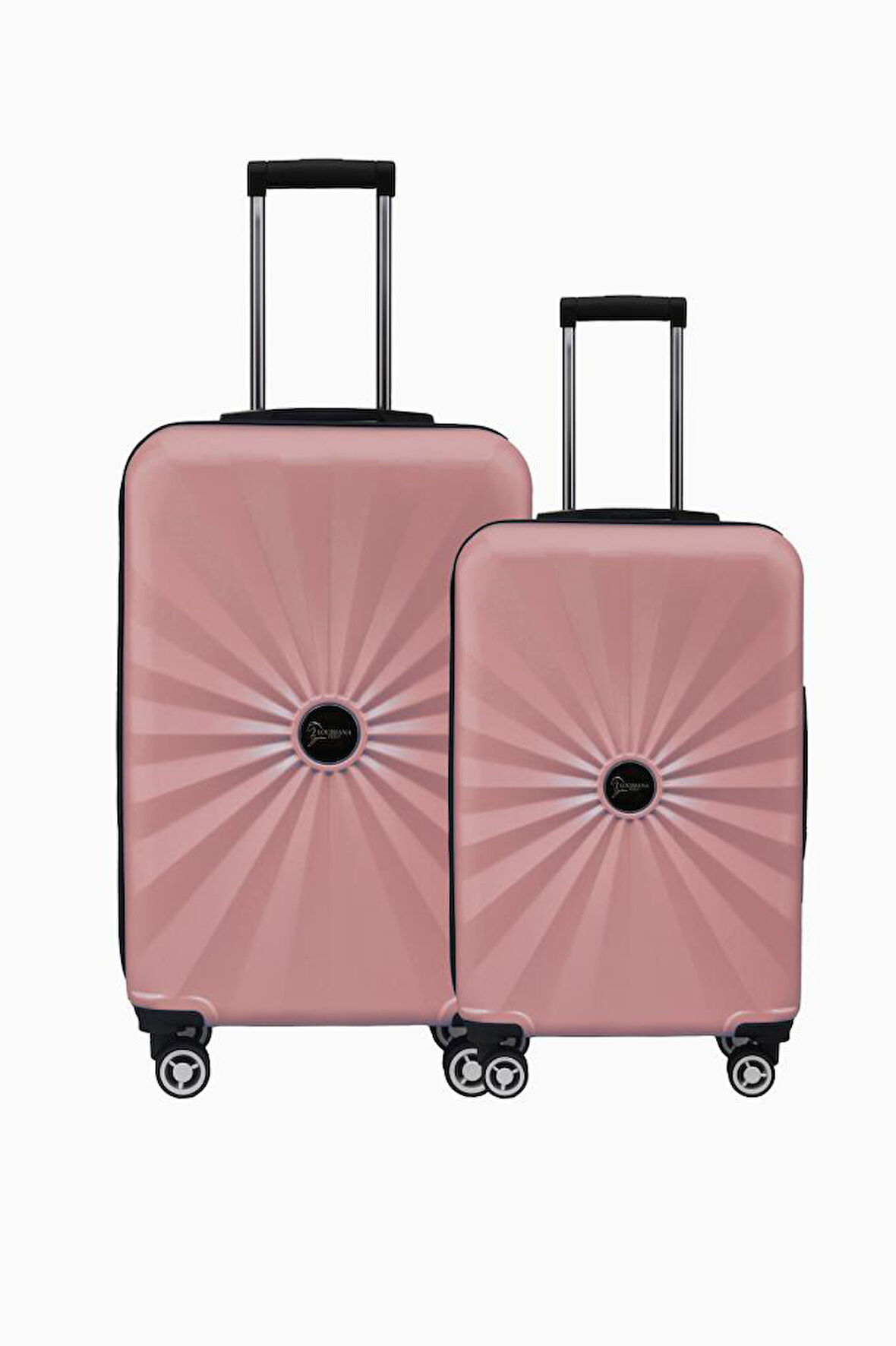 2'li Valiz Seti Polikarbon Büyük Boy – Orta Boy Valiz Rose 1809