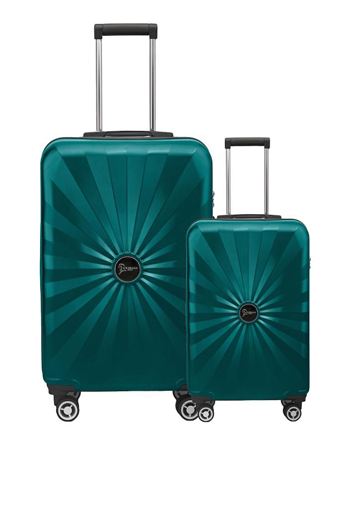 2'li Valiz Seti Polikarbon Büyük Boy – Kabin Boy Valiz Petrol 1809