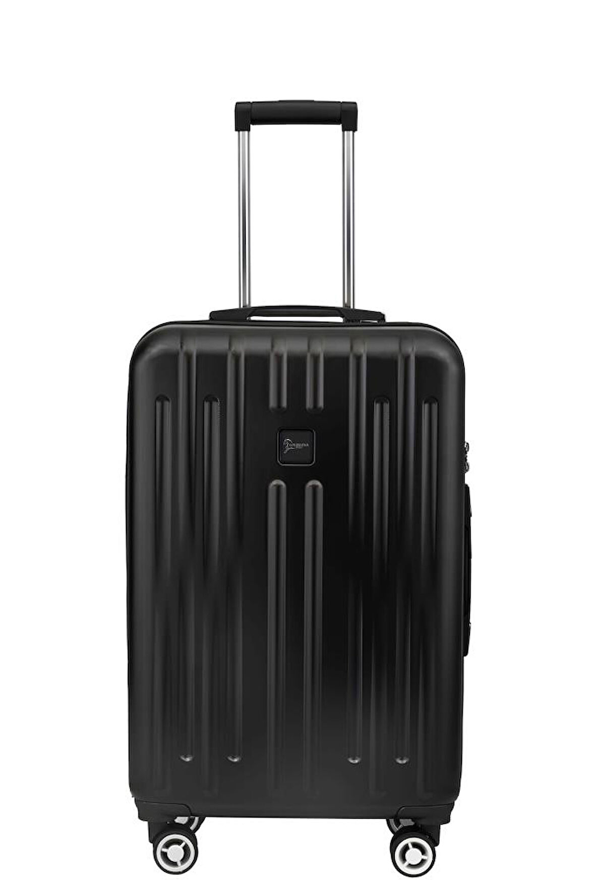 Orta Boy %100 Polikarbon Valiz Parlak Siyah 1810