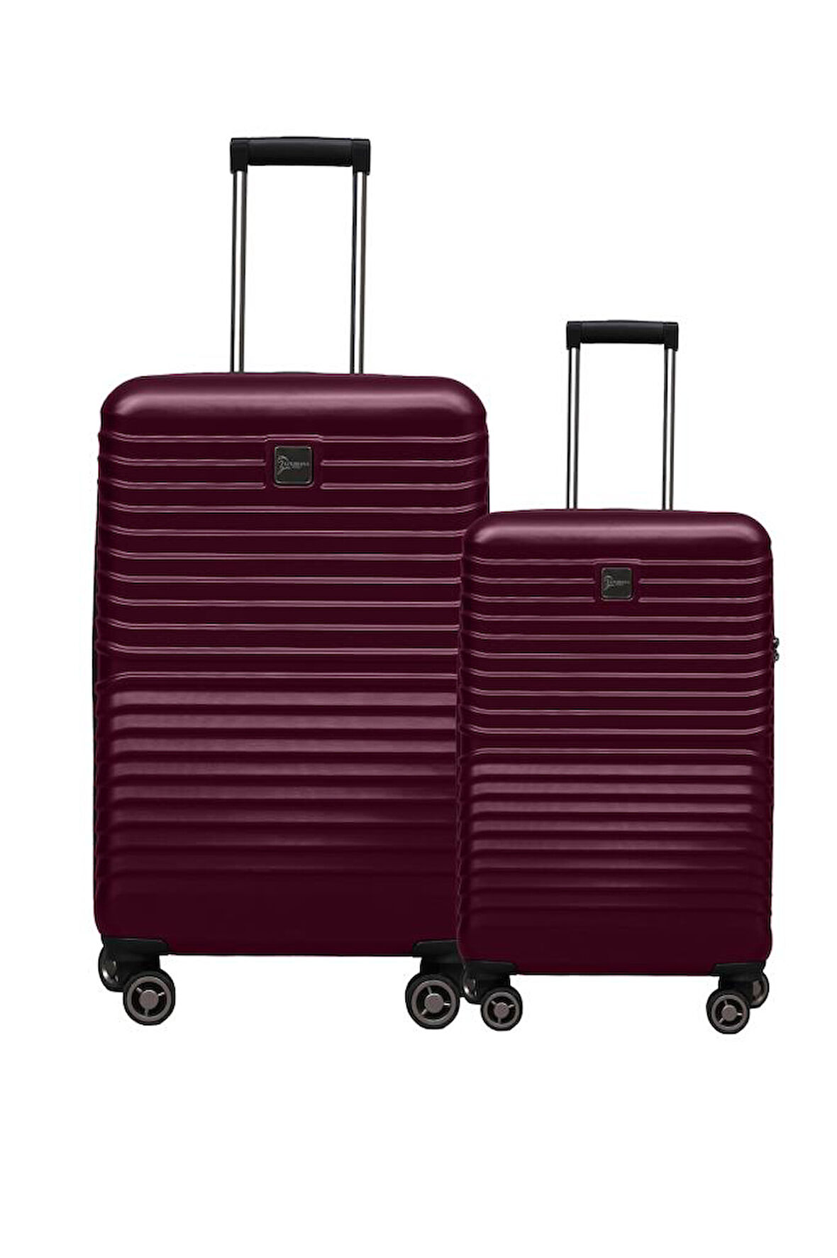 2'li Valiz Seti Polikarbon Orta Boy - Kabin Boy Valiz Bordo 1811
