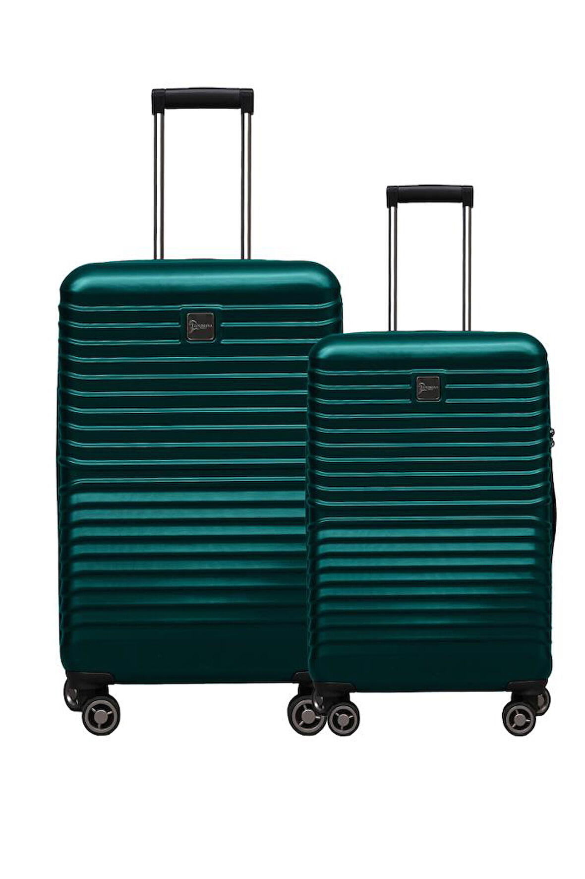 2'li Valiz Seti Polikarbon Büyük Boy – Orta Boy Valiz Petrol 1811