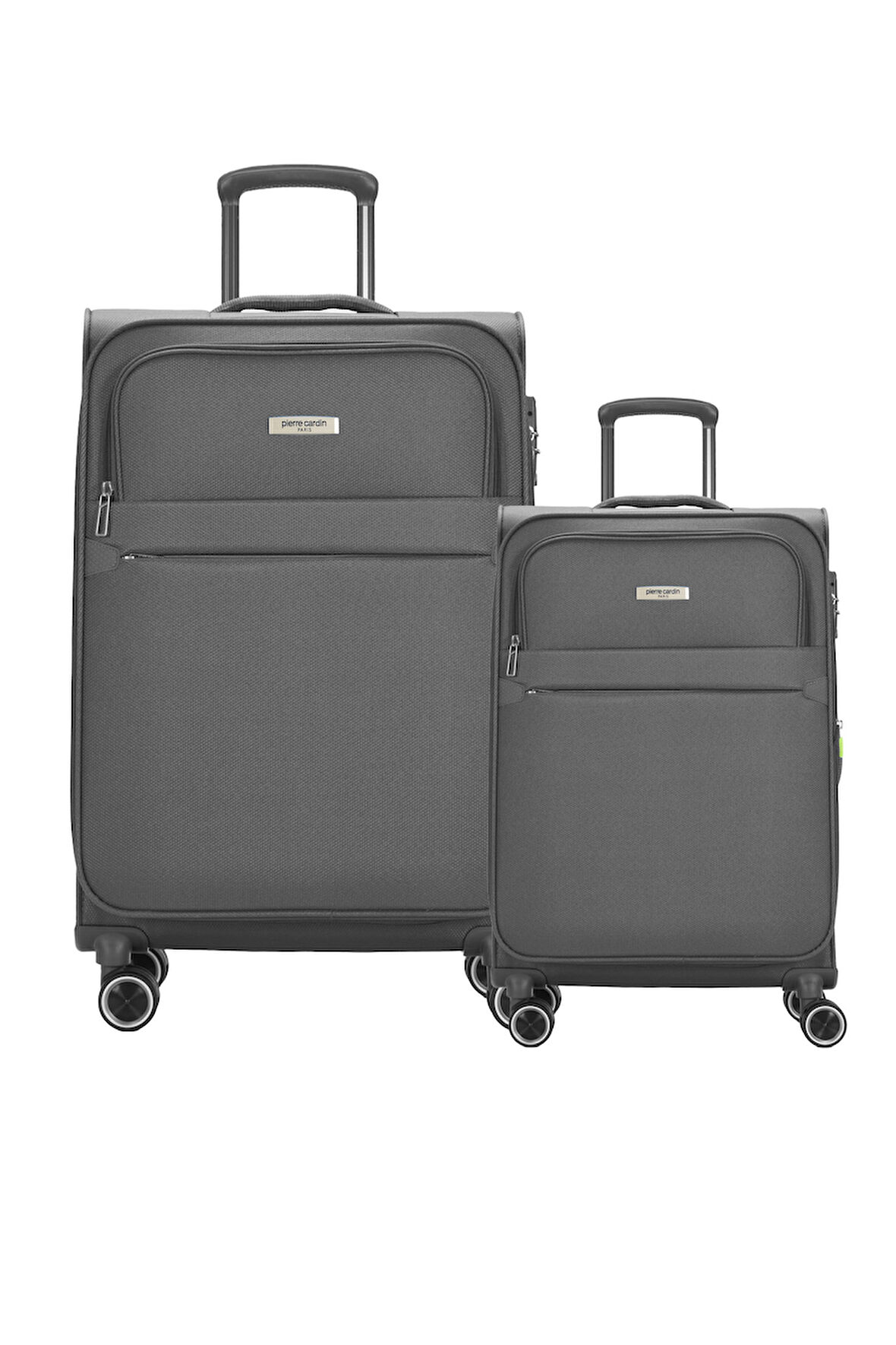Pierre Cardin 2'li Valiz Seti Büyük Ve Kabin Boy Lüx Kumaş Valiz Antrasit 04pc6000
