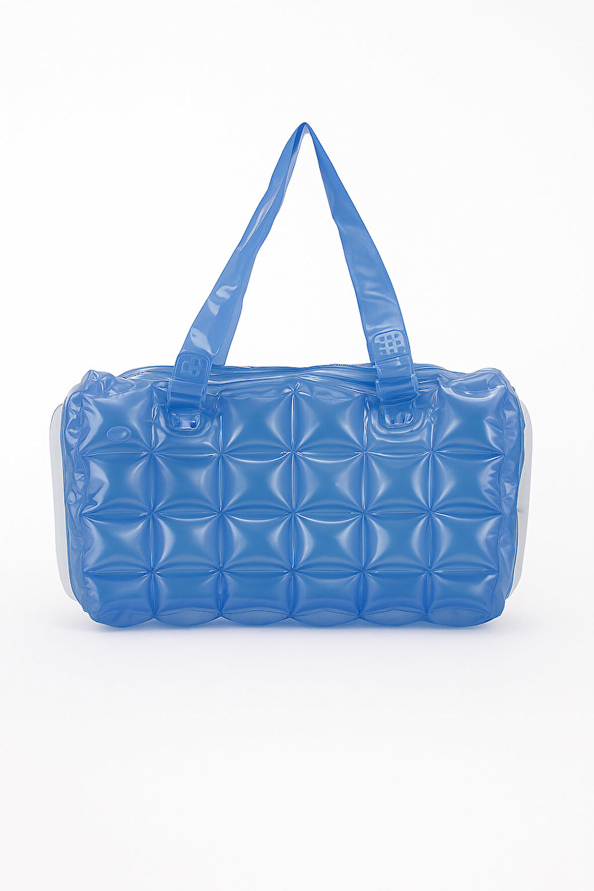 Kadın Plaj Çantası Mavi Şişme Omuz Çanta Plj04