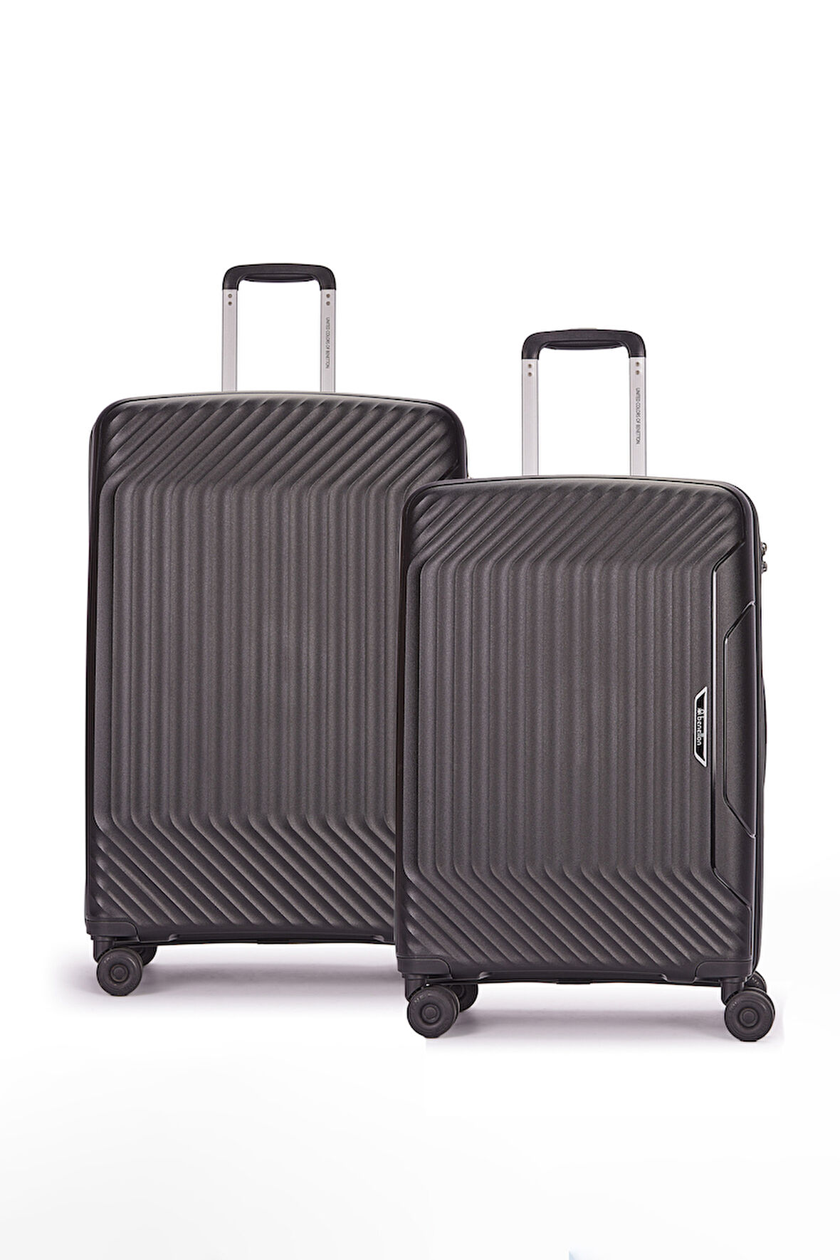 Benetton 2'li Set Büyük Ve Orta Boy %100 Polipropilen Valiz Siyah 14Bnt8001