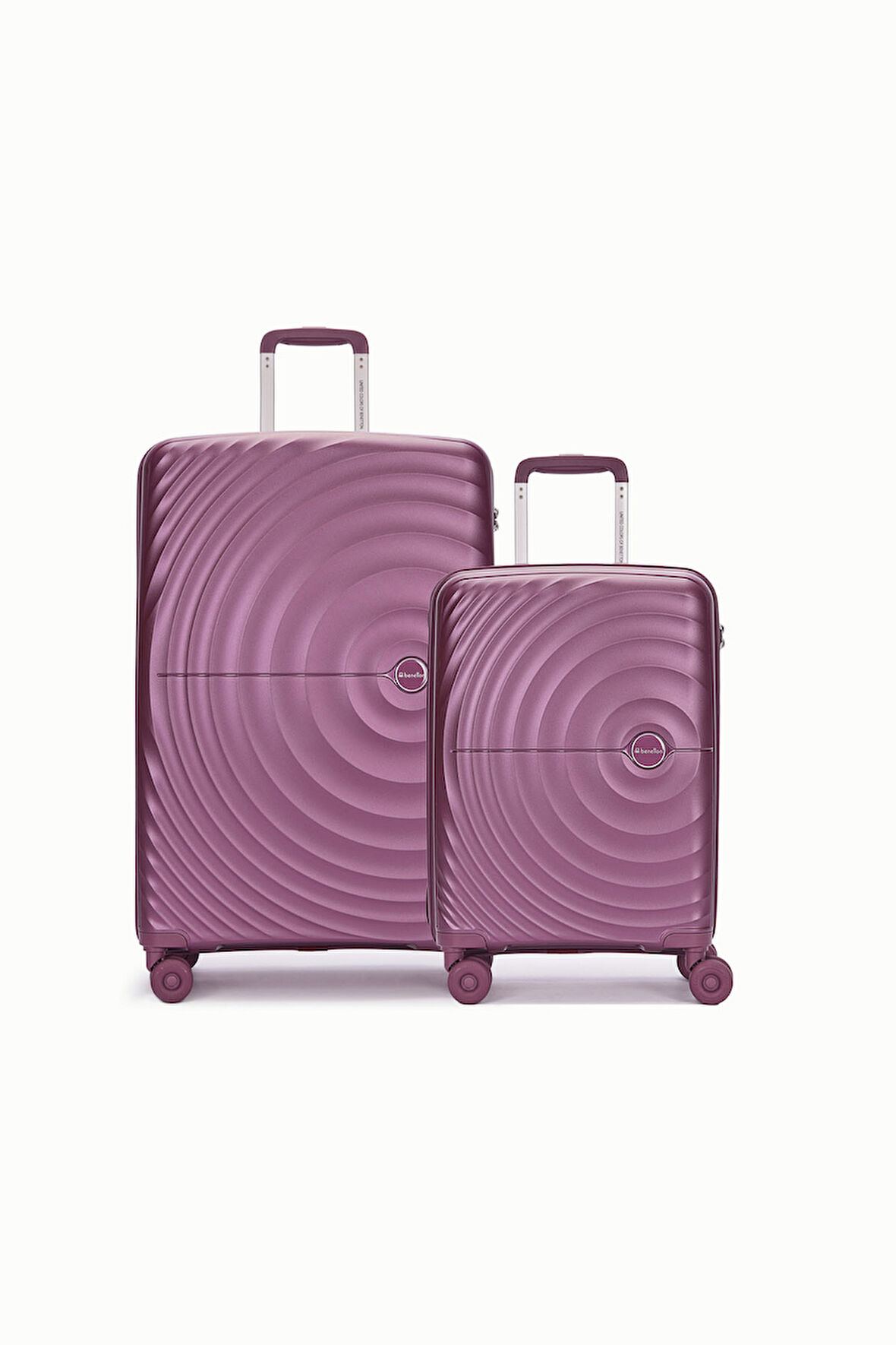 Benetton 2'li Set Büyük Ve Kabin Boy %100 Polipropilen Valiz Bordo 14Bnt8002