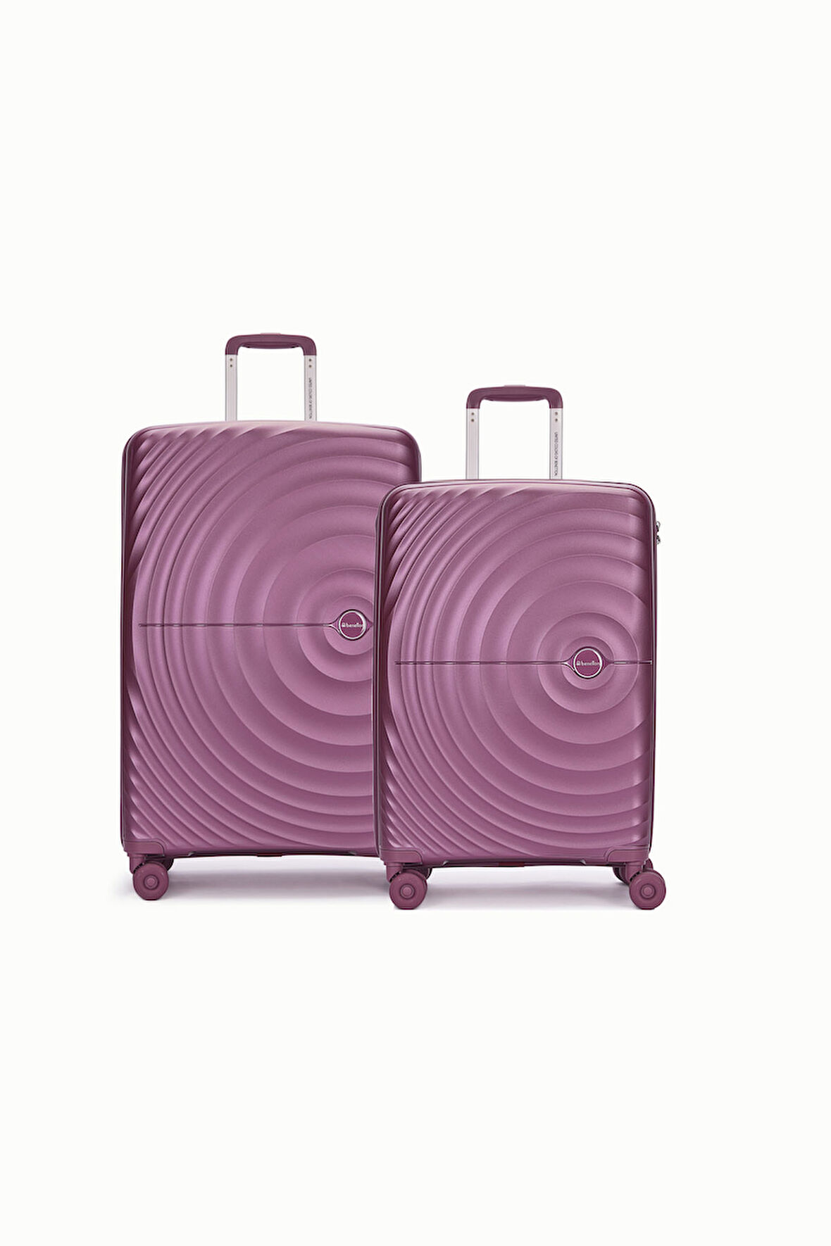 Benetton 2'li Set Büyük Ve Orta Boy %100 Polipropilen Valiz Bordo 14Bnt8002