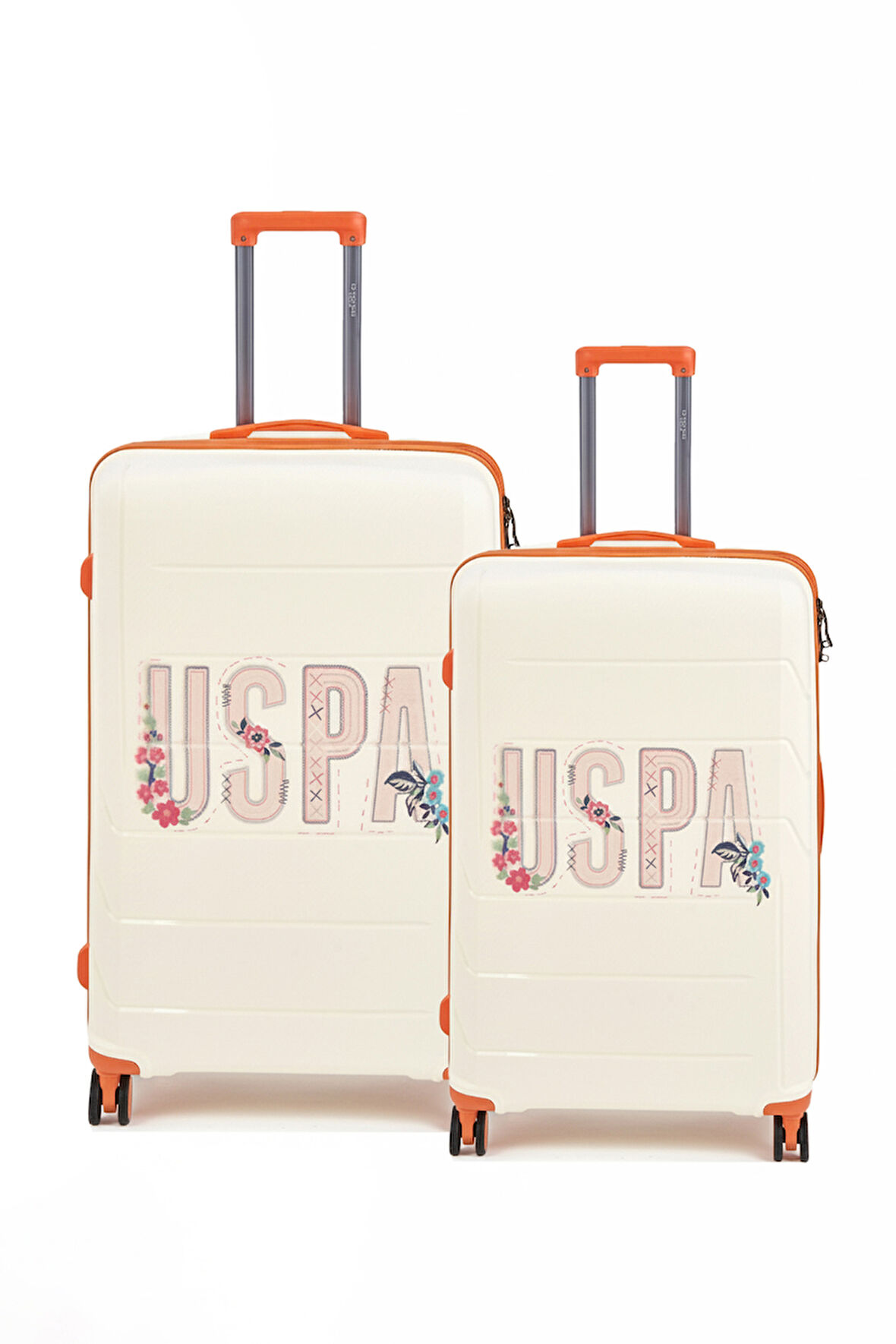 U.S. Polo Assn. Polipropilen Kırılmaz 2'li Valiz Seti Orta ve Kabin Boy Beyaz 24060