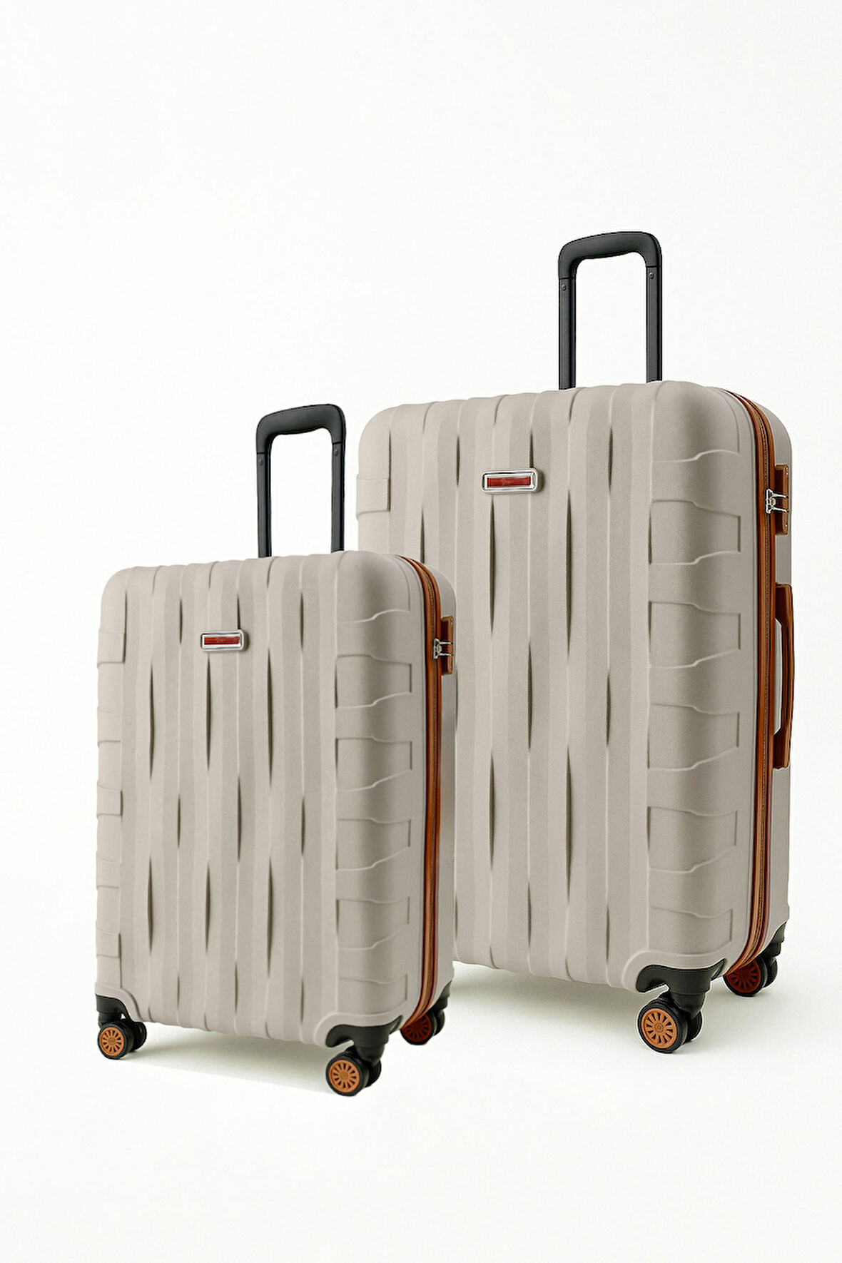 2'li Valiz Seti Büyük Boy - Kabin Boy Vizon-Taba 1167