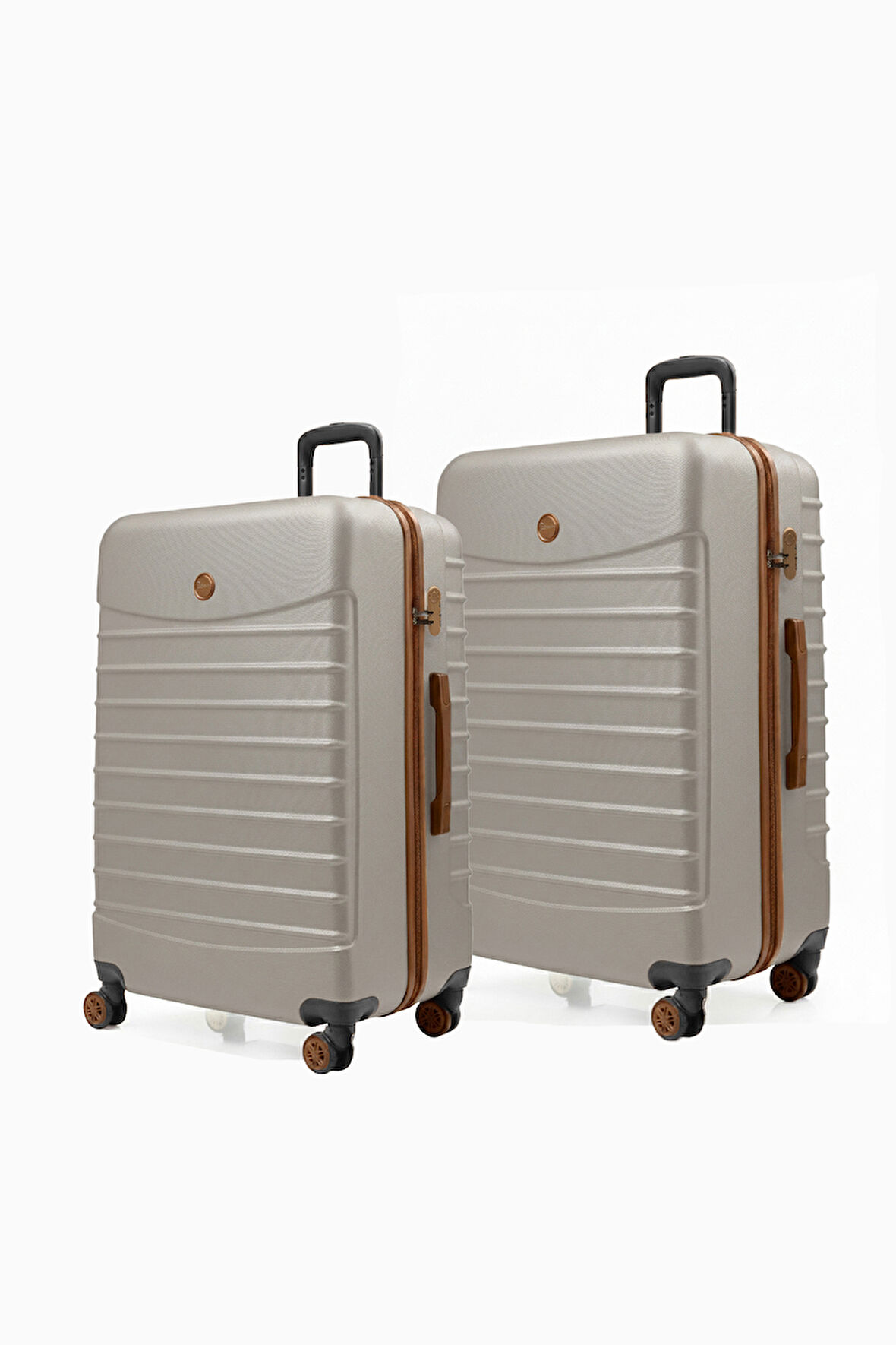 2'li Valiz Seti Büyük Boy - Orta Boy Vizon-Taba 1168