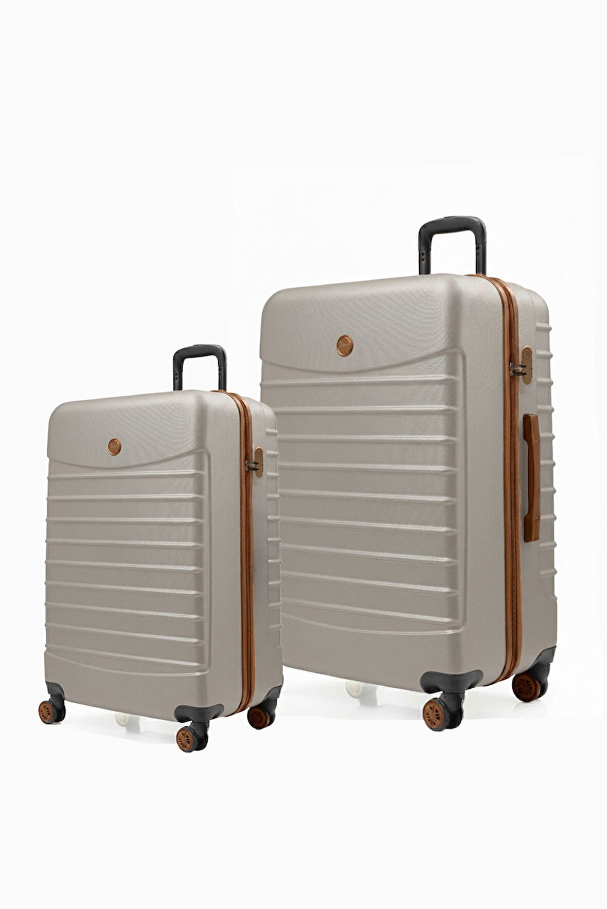 2'li Valiz Seti Büyük Boy - Kabin Boy Vizon-Taba 1168