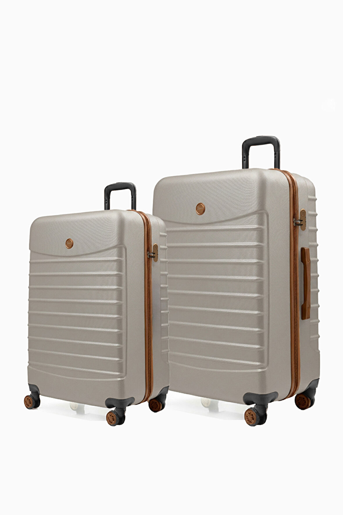 2'li Valiz Seti Orta Boy - Kabin Boy Vizon-Taba 1168