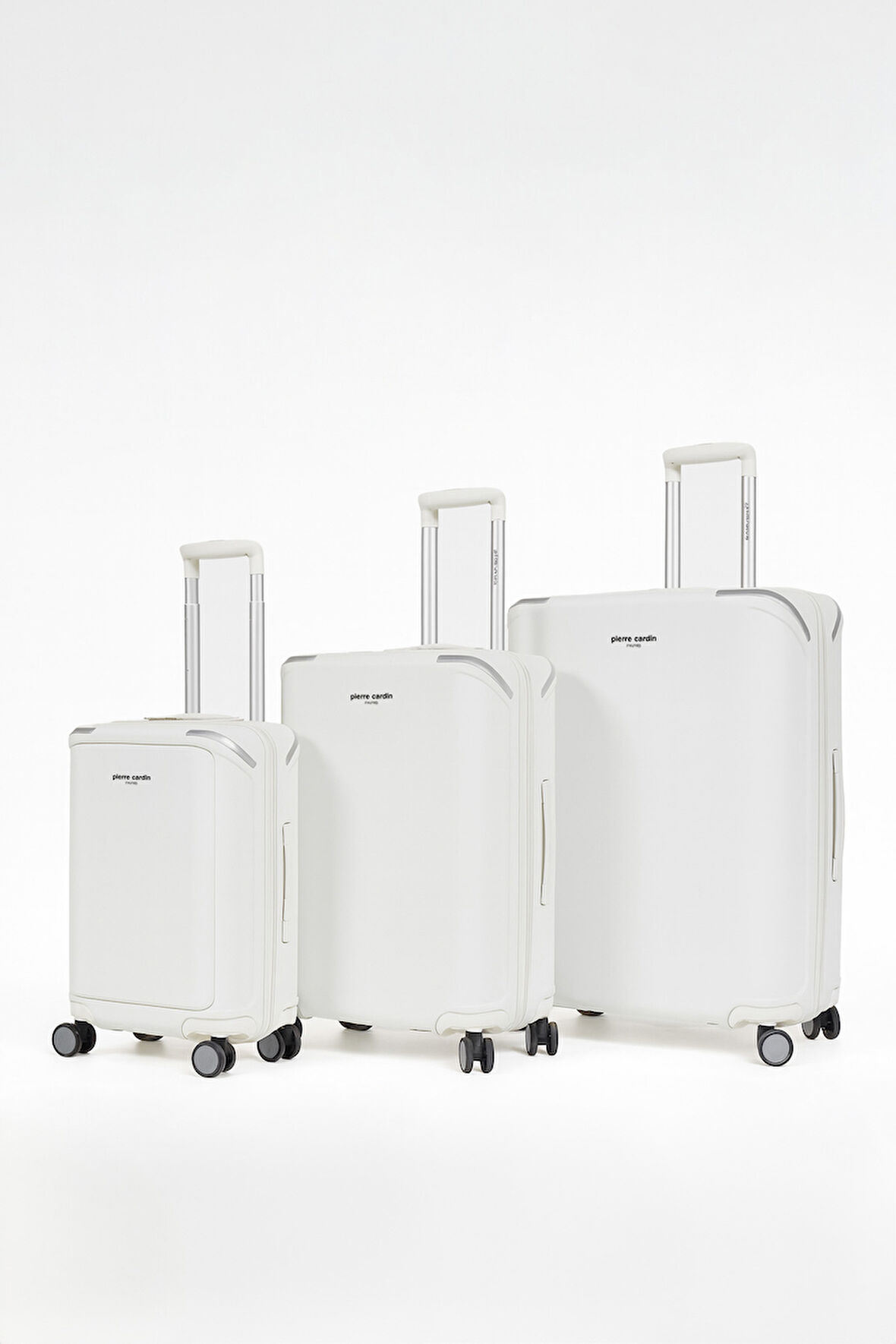 Pierre Cardin 3'lü Set %100 Polipropilen Valiz Beyaz 04PC7090