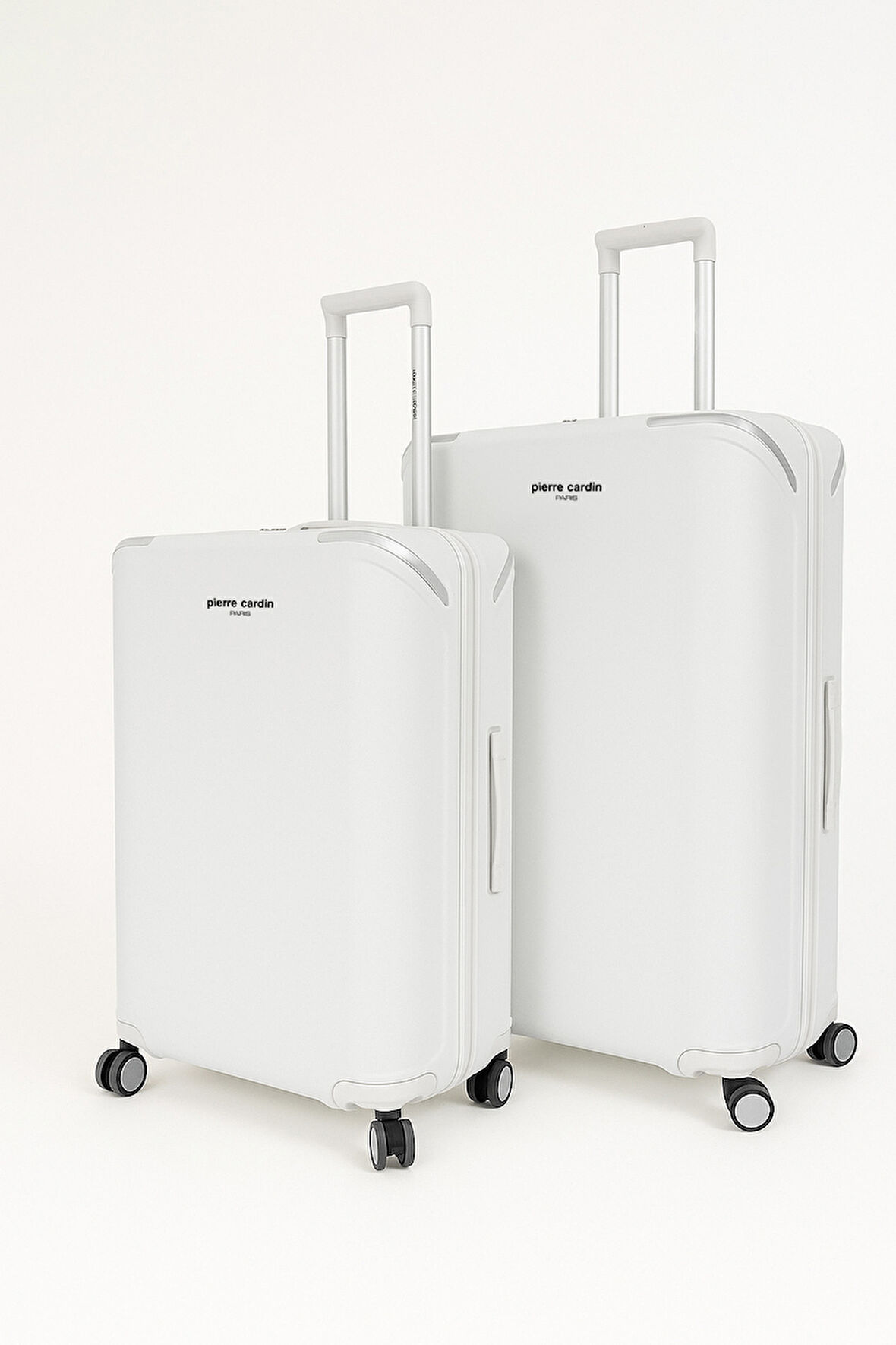 Pierre Cardin Büyük Ve Orta Boy 2'li Set %100 Polipropilen Valiz Beyaz 04PC7090