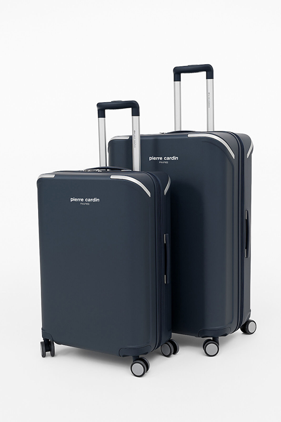 Pierre Cardin Büyük Ve Orta Boy 2'li Set %100 Polipropilen Valiz Lacivert 04PC7090