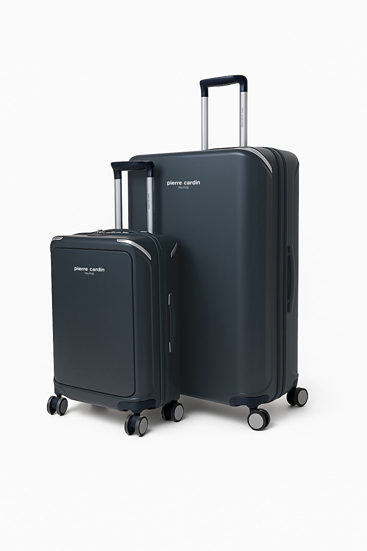 Pierre Cardin Büyük Ve Kabin Boy 2'li Set %100 Polipropilen Valiz Lacivert 04PC7090