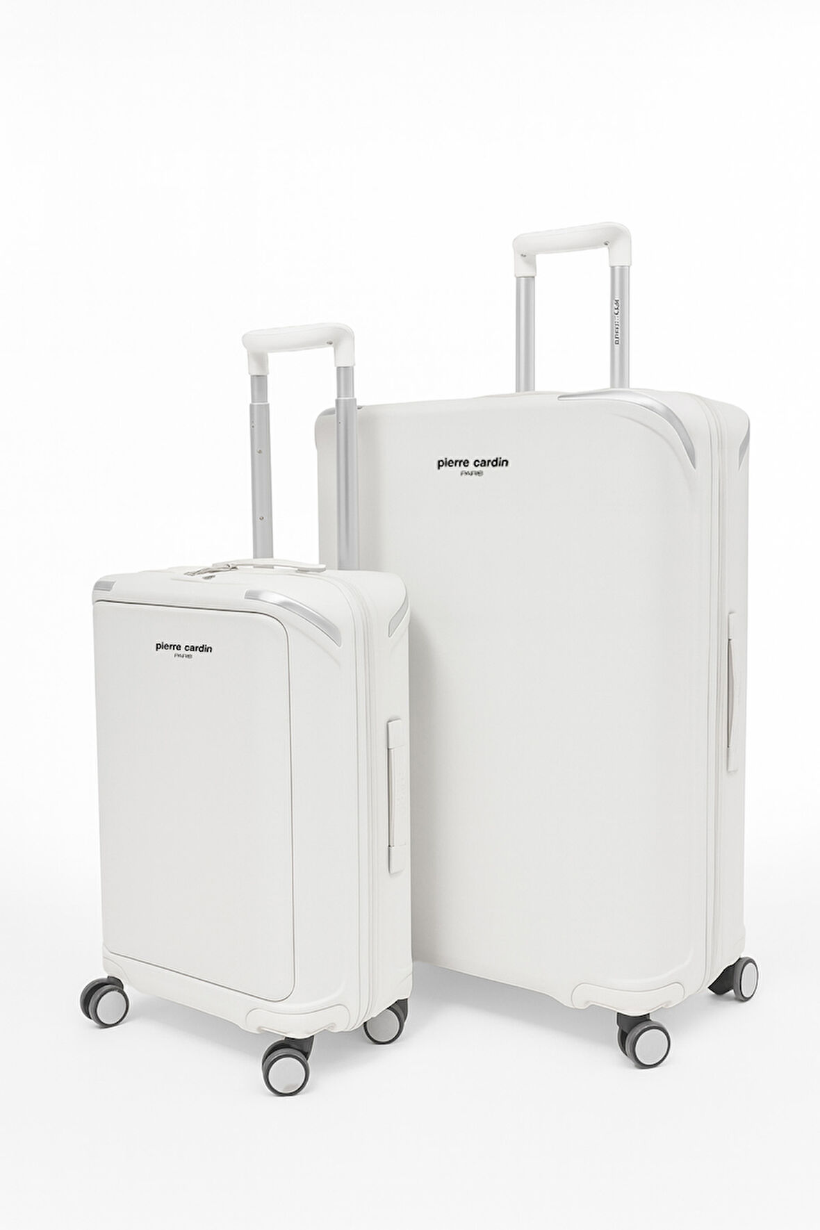 Pierre Cardin Büyük Ve Kabin Boy 2'li Set %100 Polipropilen Valiz Beyaz 04PC7090