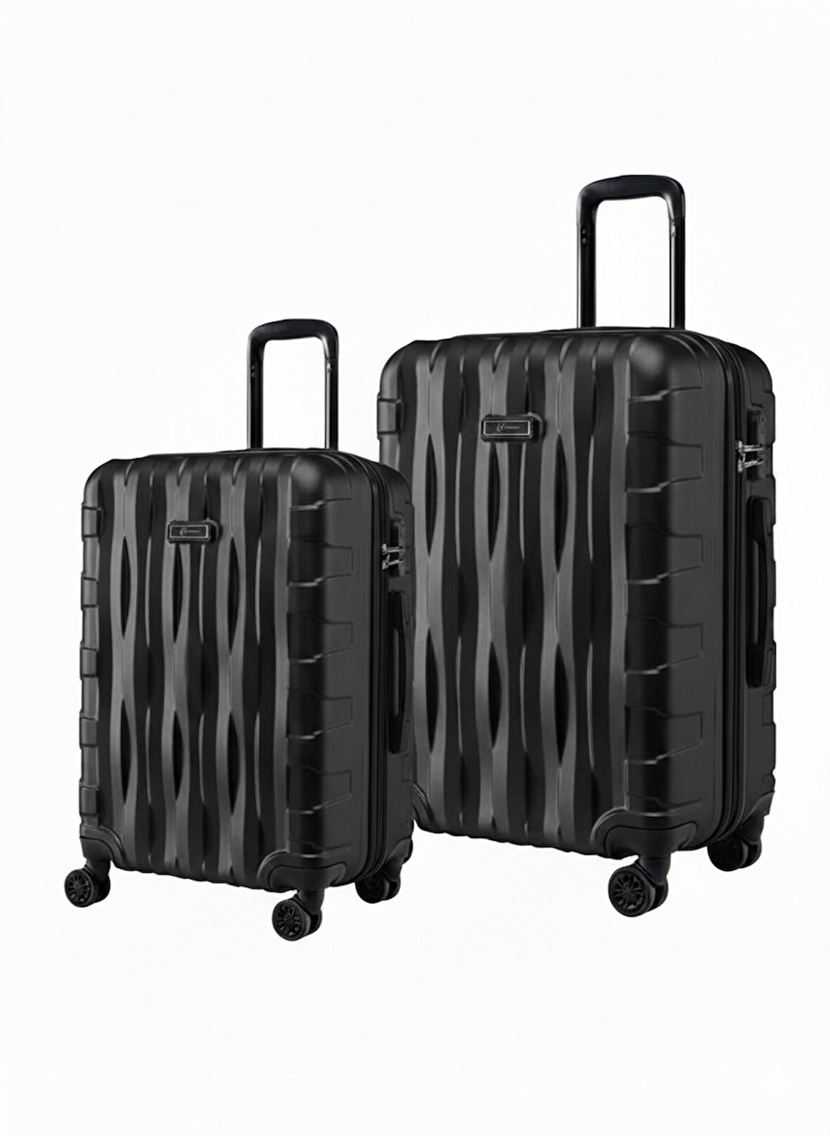 2'li Valiz Seti Büyük Boy - Orta Boy Siyah-Siyah 1167-S