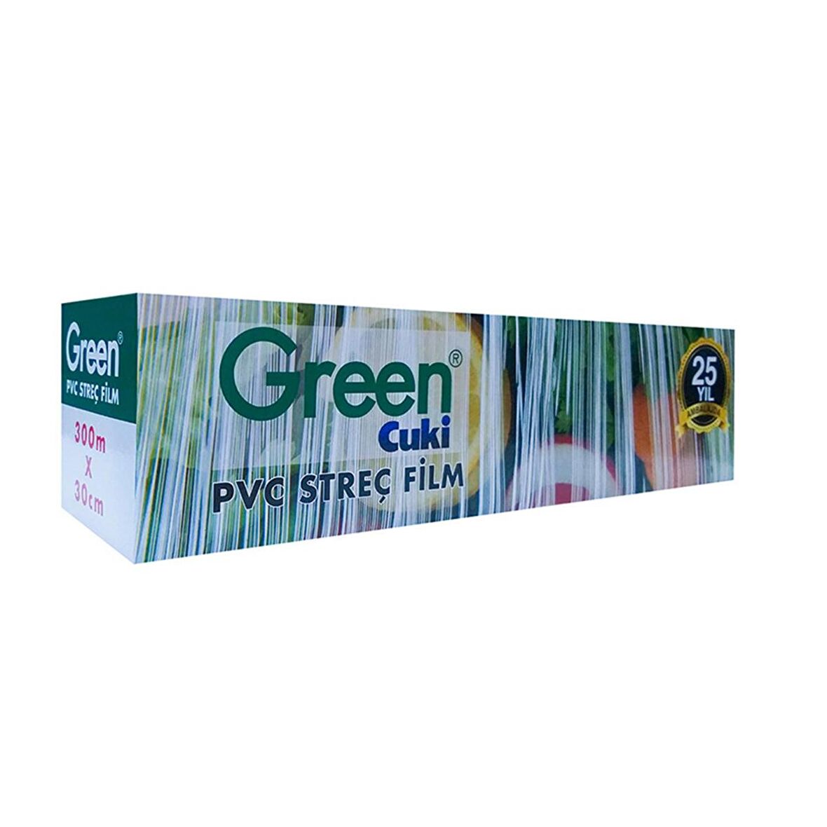 Green Cuki PVC Streç Film Folyo - Gıdaya Uygun - 9 Mikron - 30 x 300 Metre