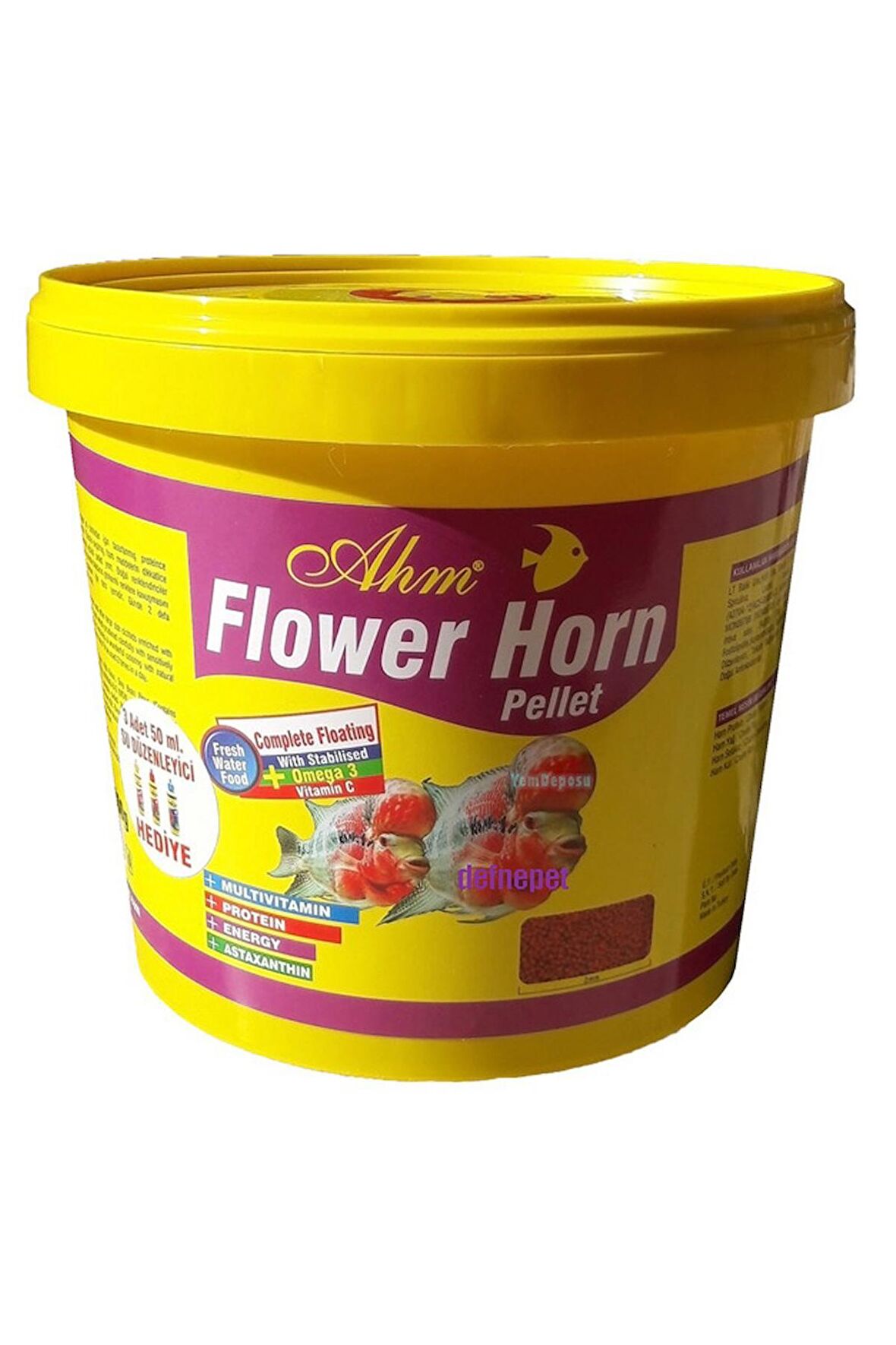 Flower Horn Balık Yemi Kovadan Bölünme  1.5 KG Kendi Orijinal Paketi İçerisinde