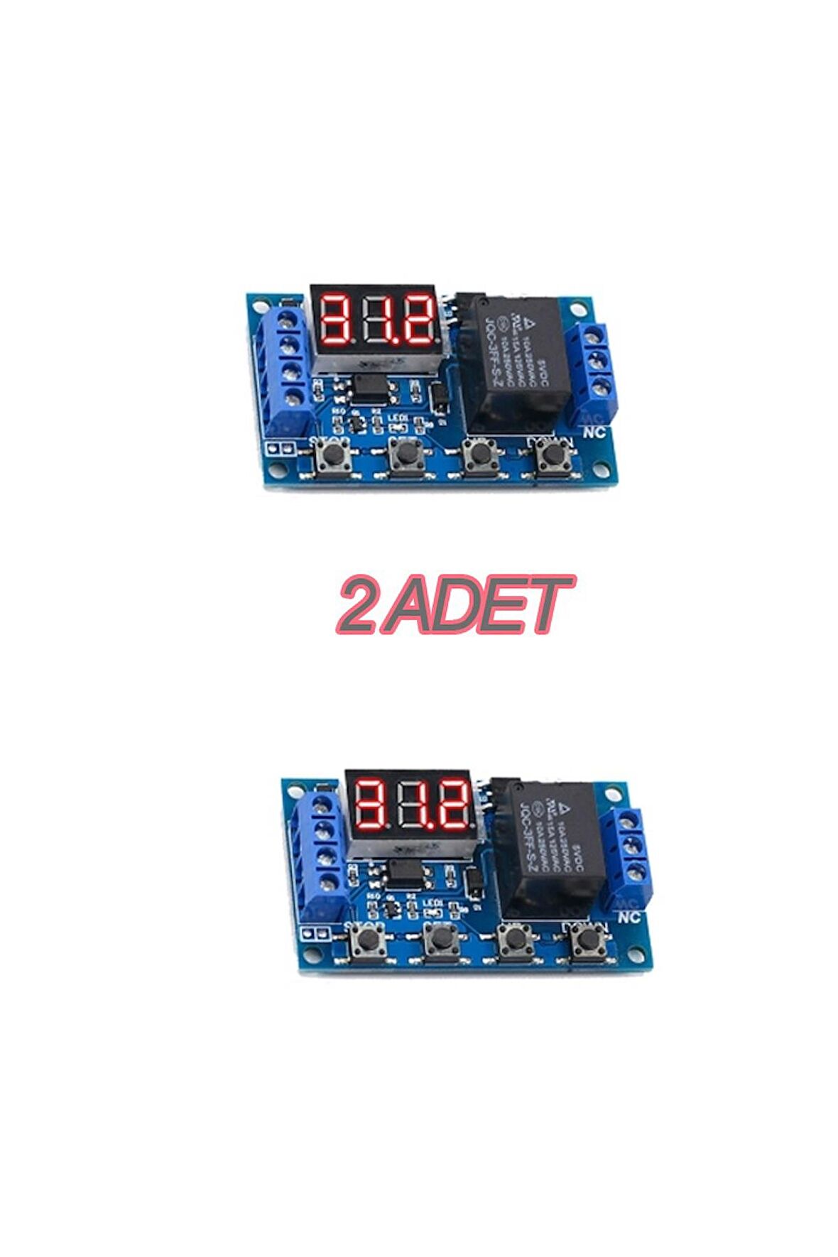 2 Adet Zamanlayıcı Modül Dijital Zaman Ayarlı Modül Röle Kuluçka Makinesi Modülü