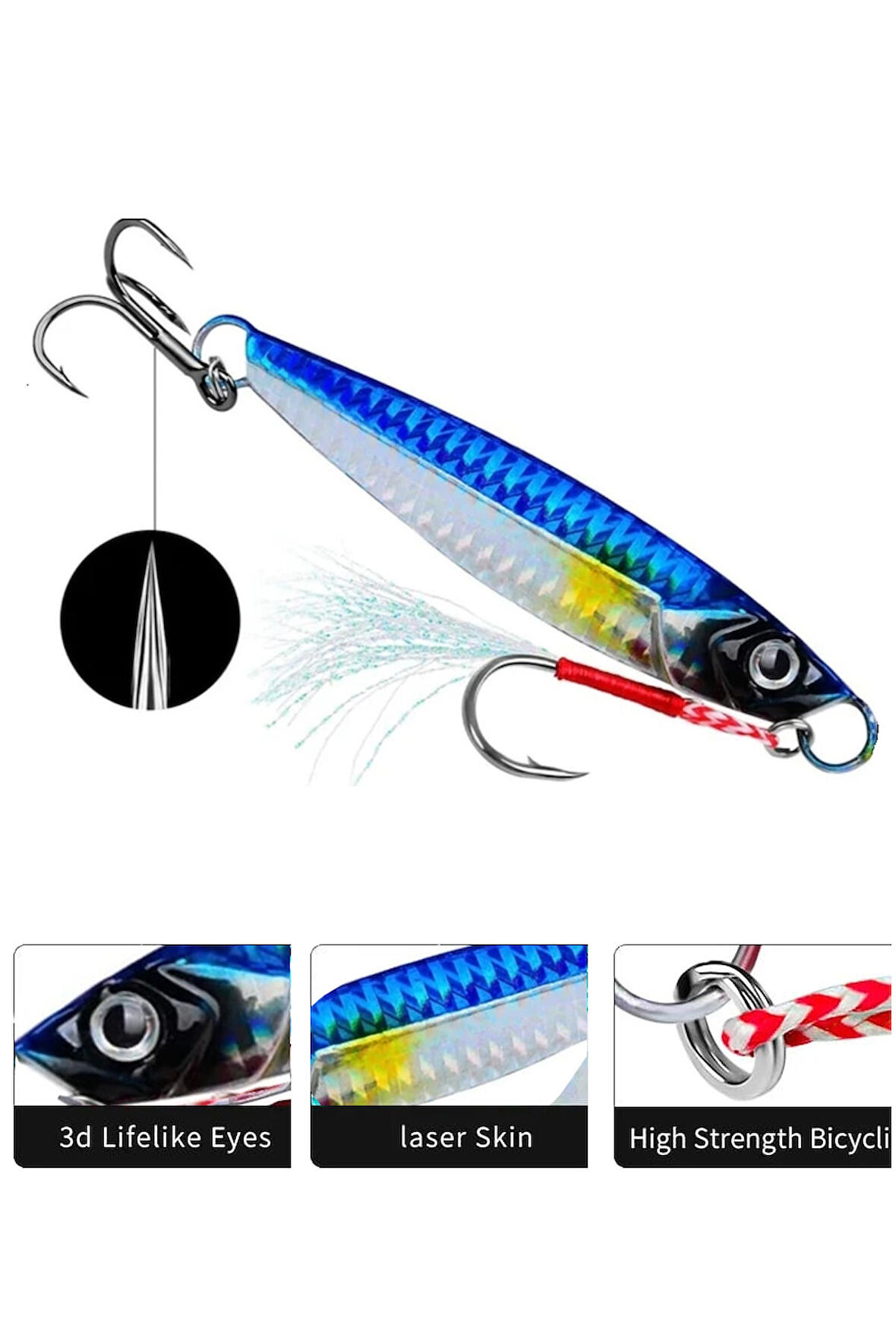 Jig Yem  Rapala Lures Yapay Yem Suni yem 21Gr 7cm Lrf Spin Avı Yem Asist Kancalı jig Yem