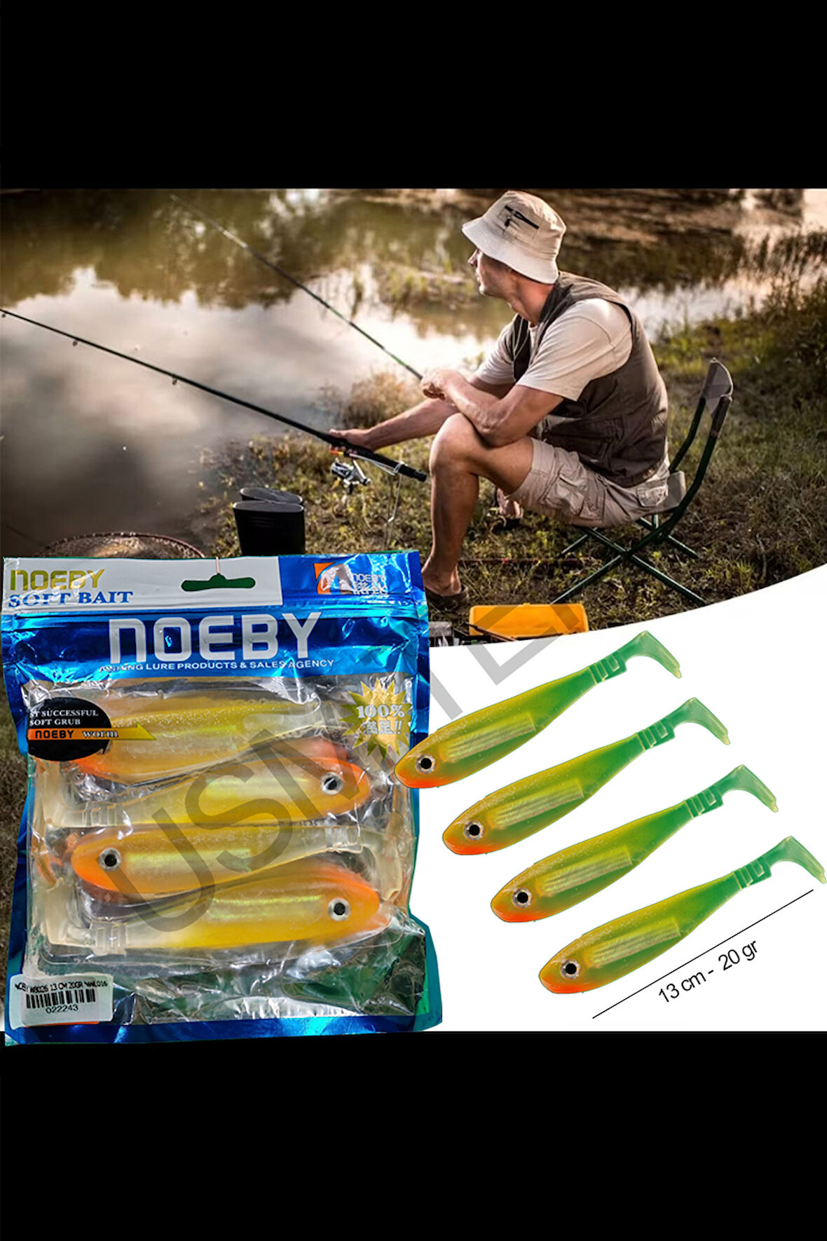Silikon Balık Sasi Yem 4 Adet 13 cm 20gr  Rapala Lures Yapay Yem Turna Levrek Silikon Yem