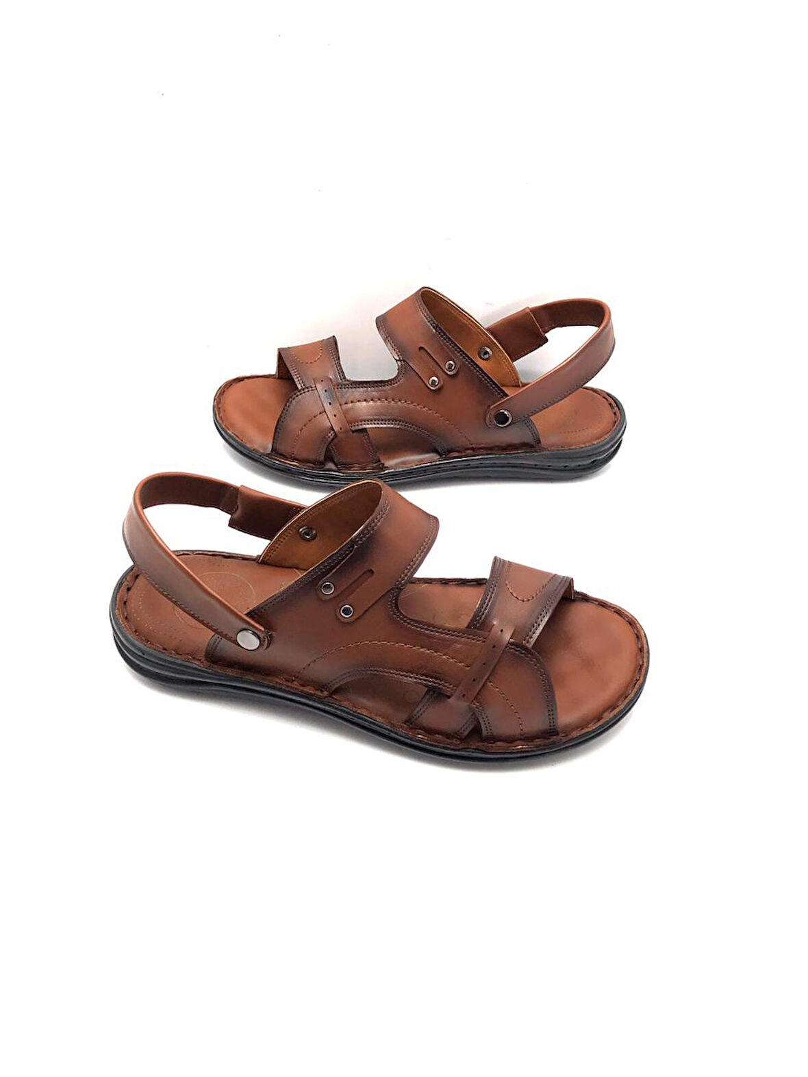 Hakiki  Deri Tam Ortopedik Masajlı Erkek Sandalet