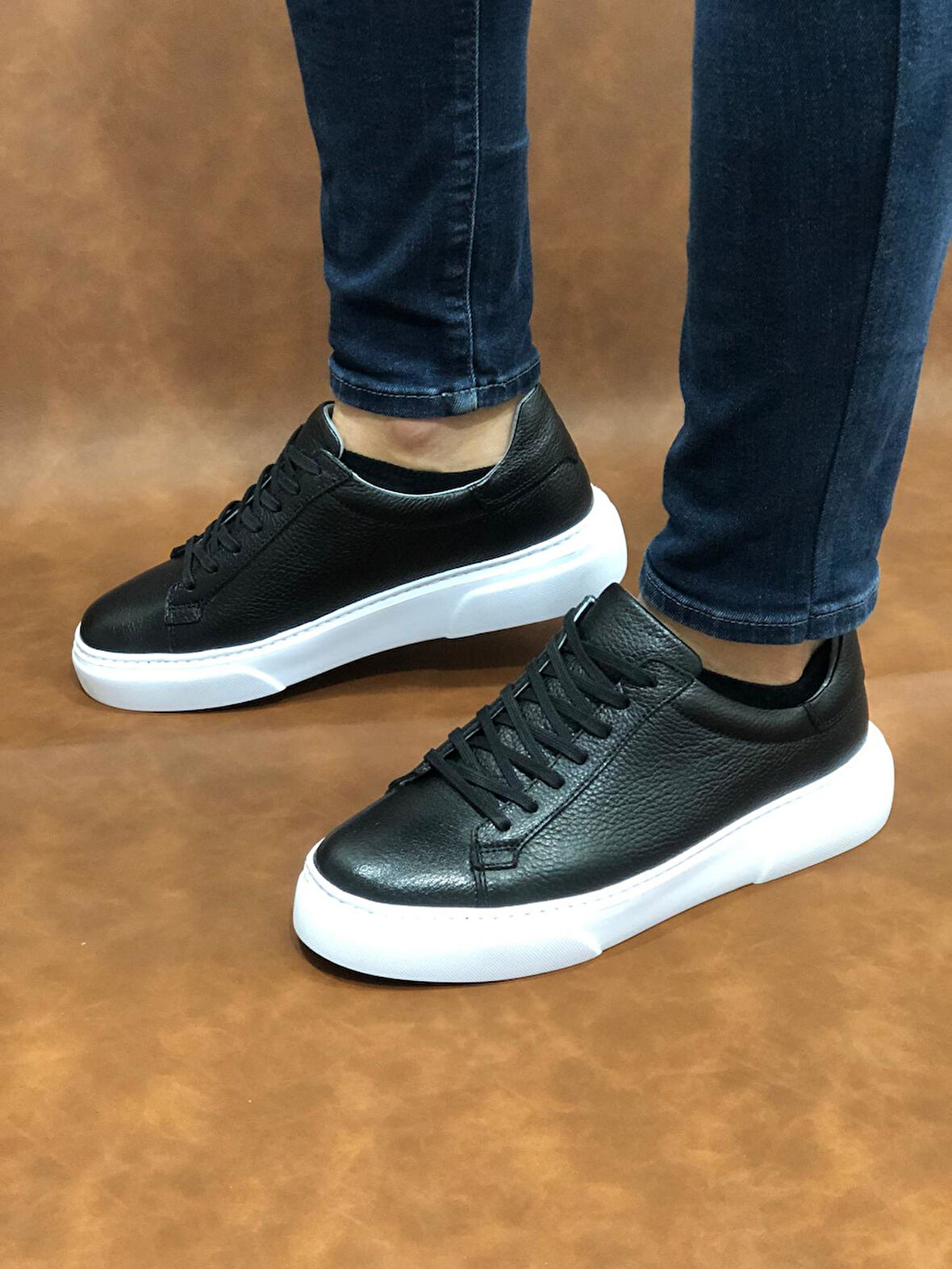 Hakiki Deri Ortopedik Eva Taban Hafif Yumuşak Günlük Erkek Ayakkabı