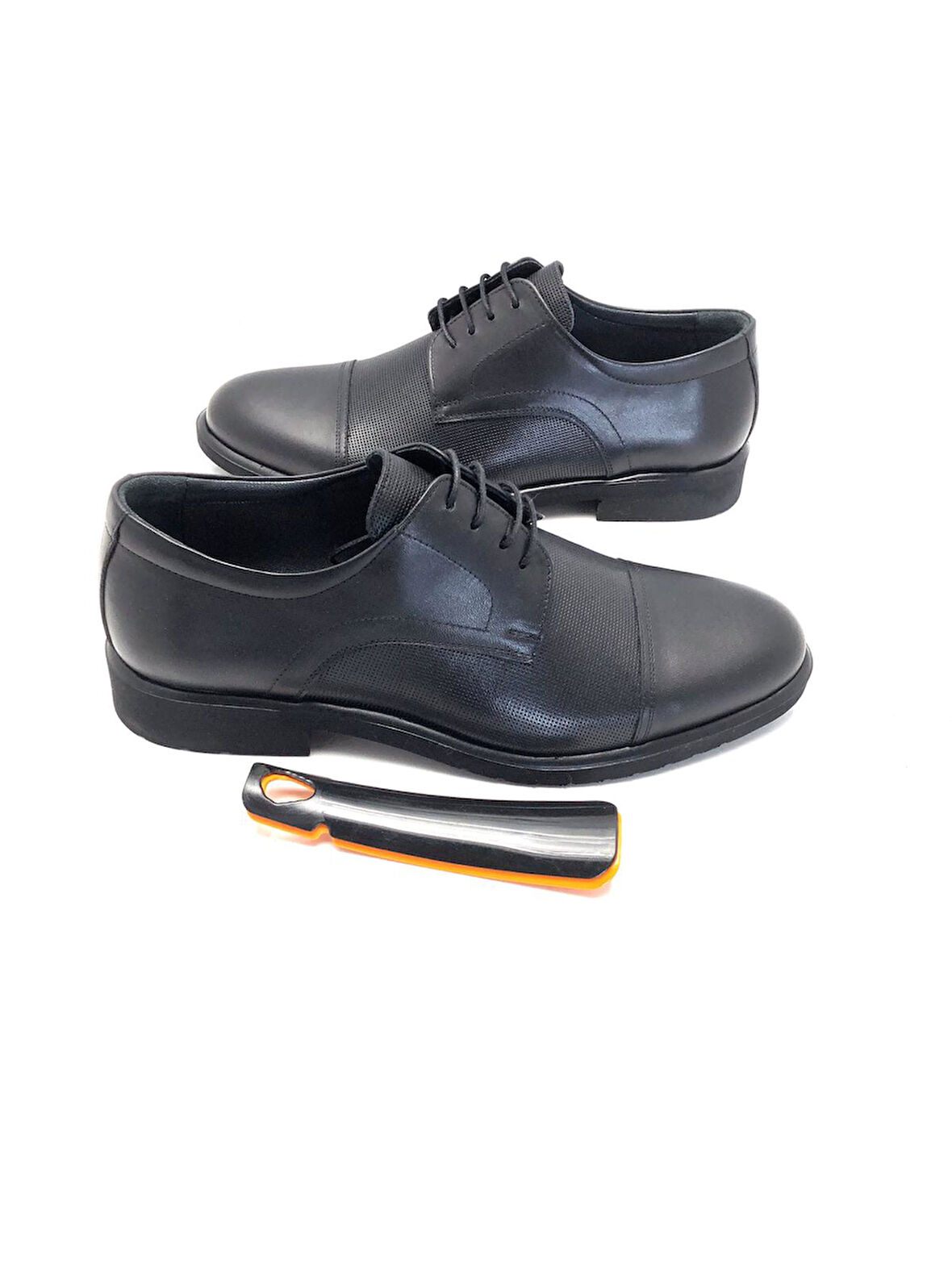 Bay Clas Hakiki Deri 4 Mevsimlik Poli Taban Klasik Siyah Erkek Ayakkabı