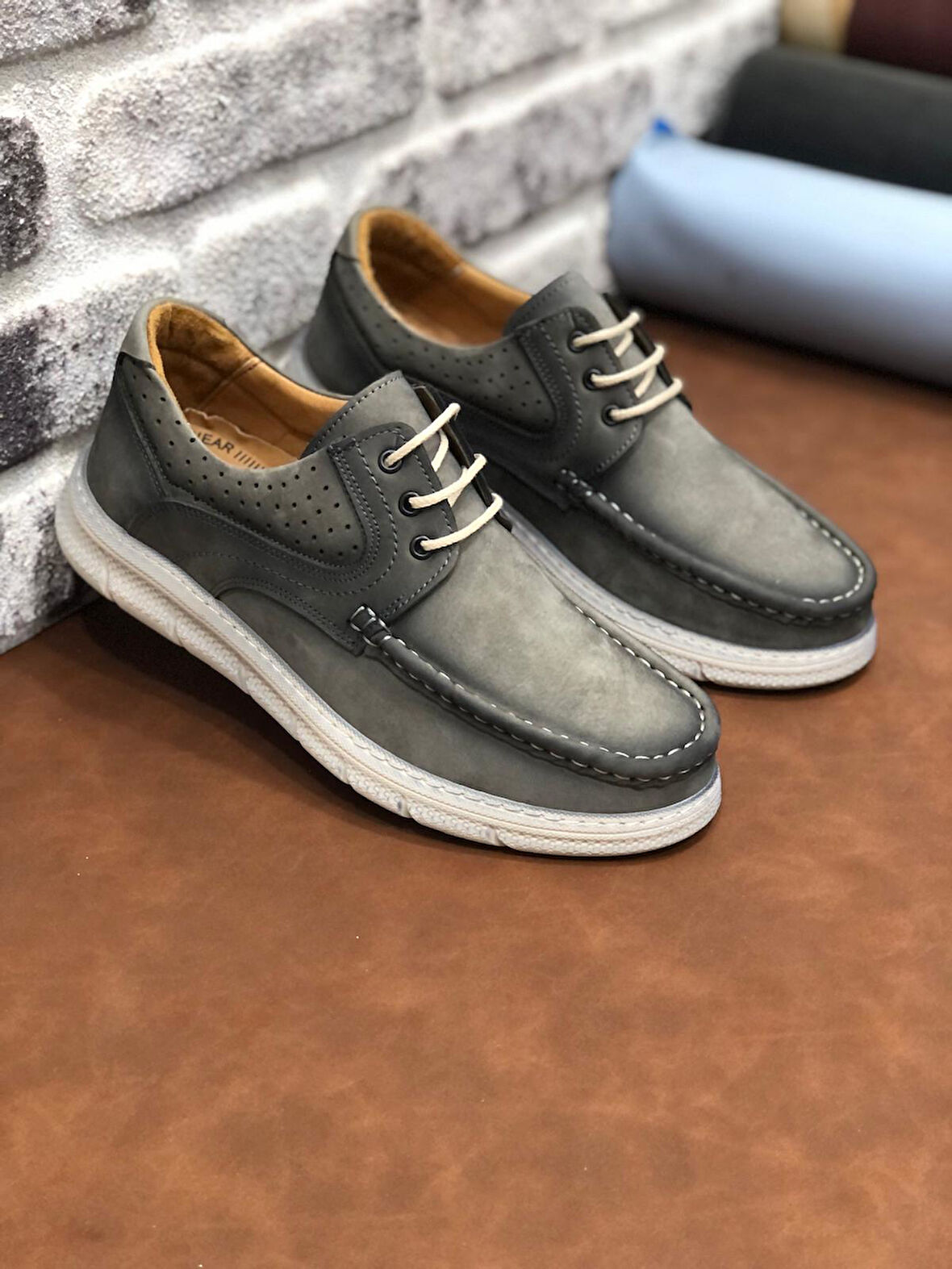 Birkan Hakiki Nubuk Deri Ortopedik Hafif Rahat Yumuşak Erkek Ayakkabı