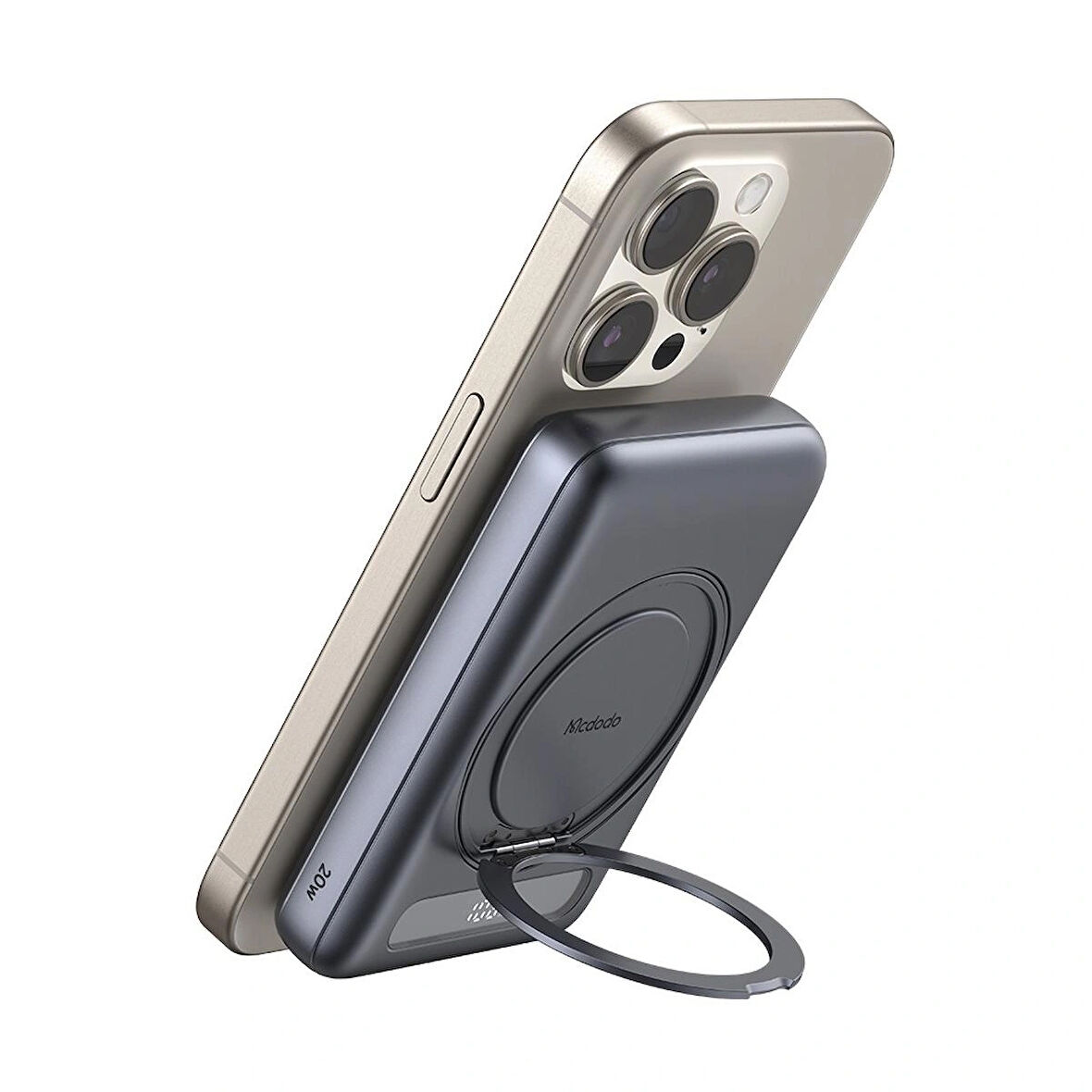 Mcdodo MC-8371 10000mAh - 20W Dahili 360° Halka Standlı Metal Ultra İnce Manyetik Powerbank
