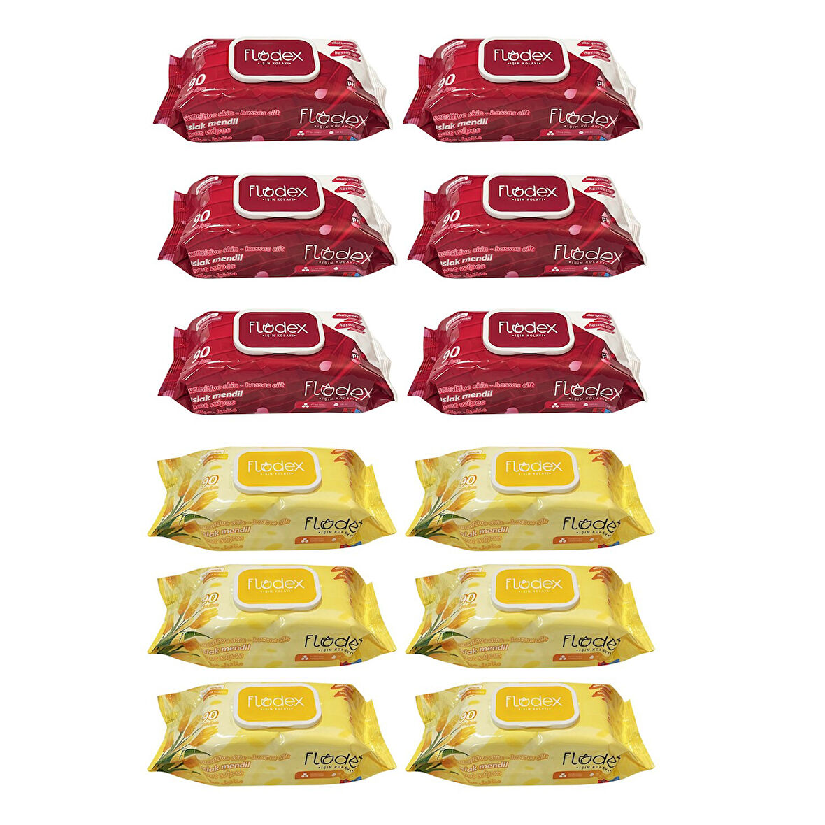 Flodex Islak Mendil Yellow Garden ve Dream 90 lı x 12 li Karma Paket