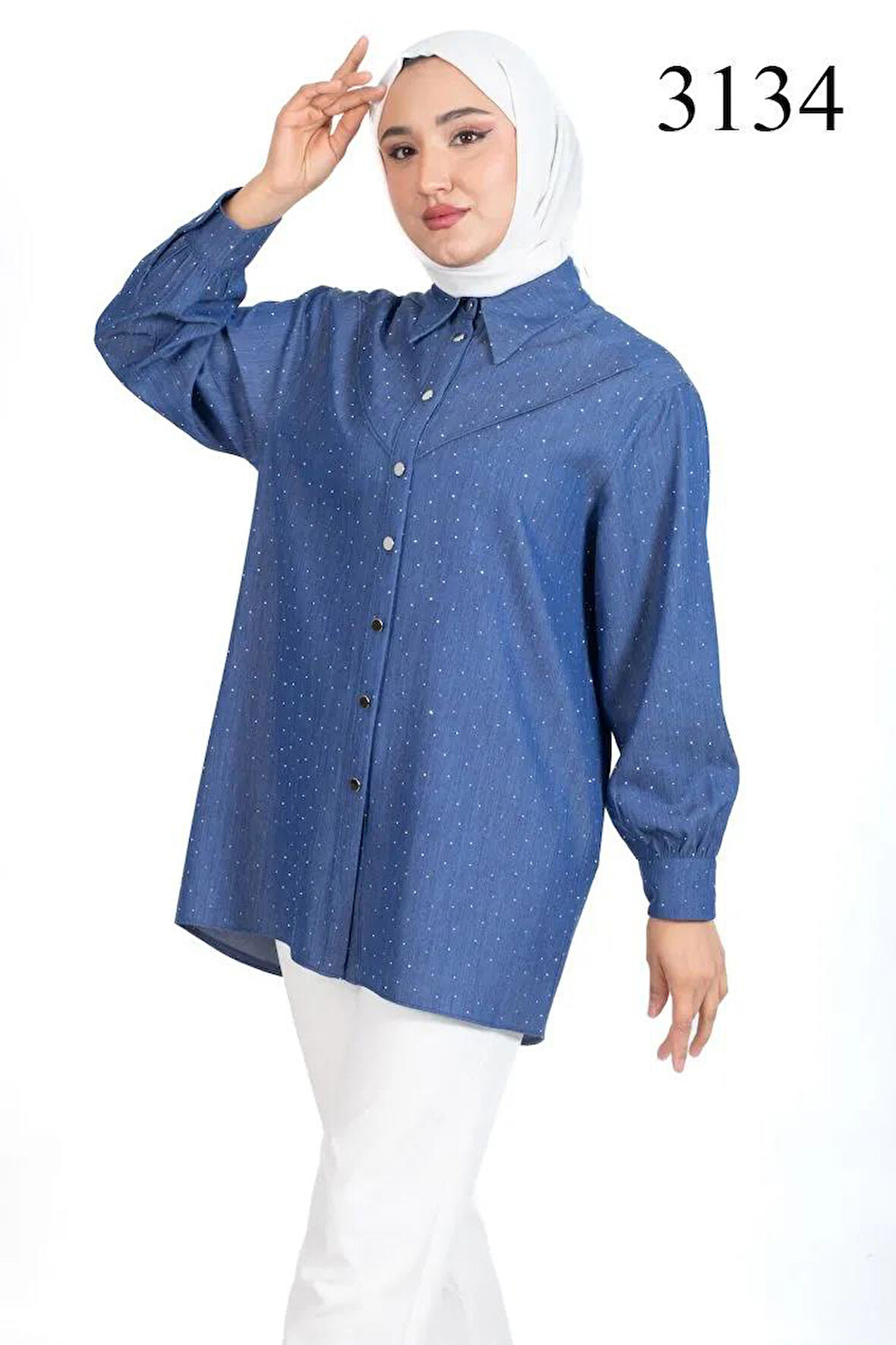 Tripen Kadın Taşlı Kot Tunik 3134