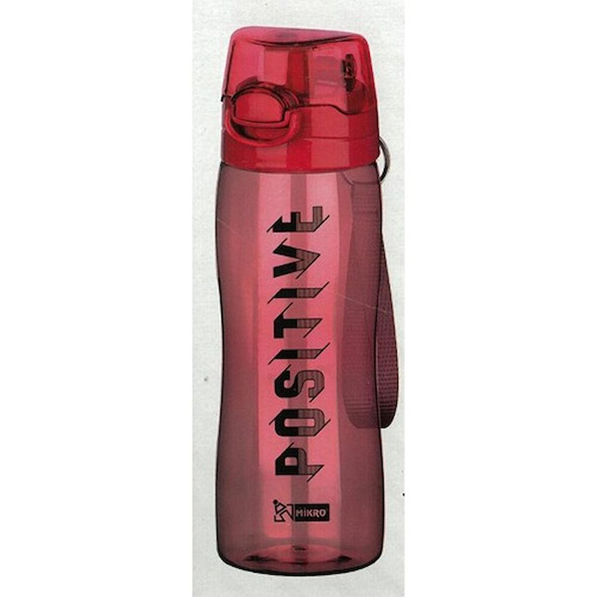 MİKRO  PLASTİK MATARA 750 ML  3075 KIRMIZI