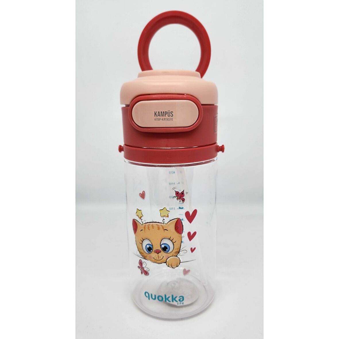 Taros Quokka 450ML Kırmızı Pipetli Askılı Matara