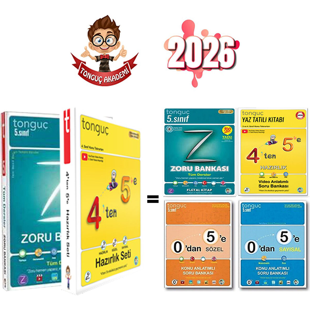 4 Ten 5 E Hazırlık Seti+ 5. Sınıf Zoru Bankası