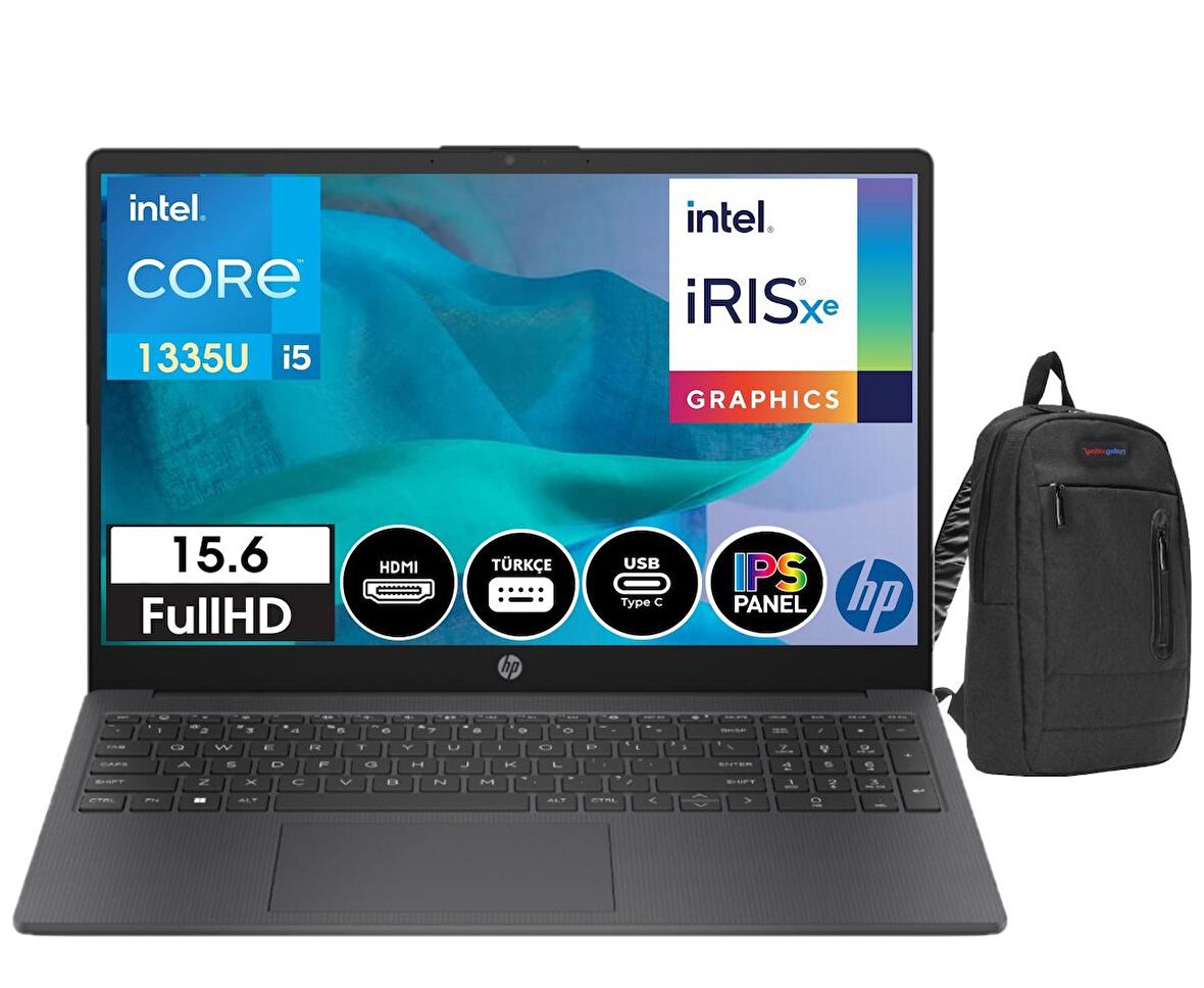 HP Laptop 15-FD0005NT i5-1335U 64gb 256GB Ssd 15.6" Fhd Windows11Home Taşınabilir Bilgisayar 886N53EA29+WeblegelsinÇanta