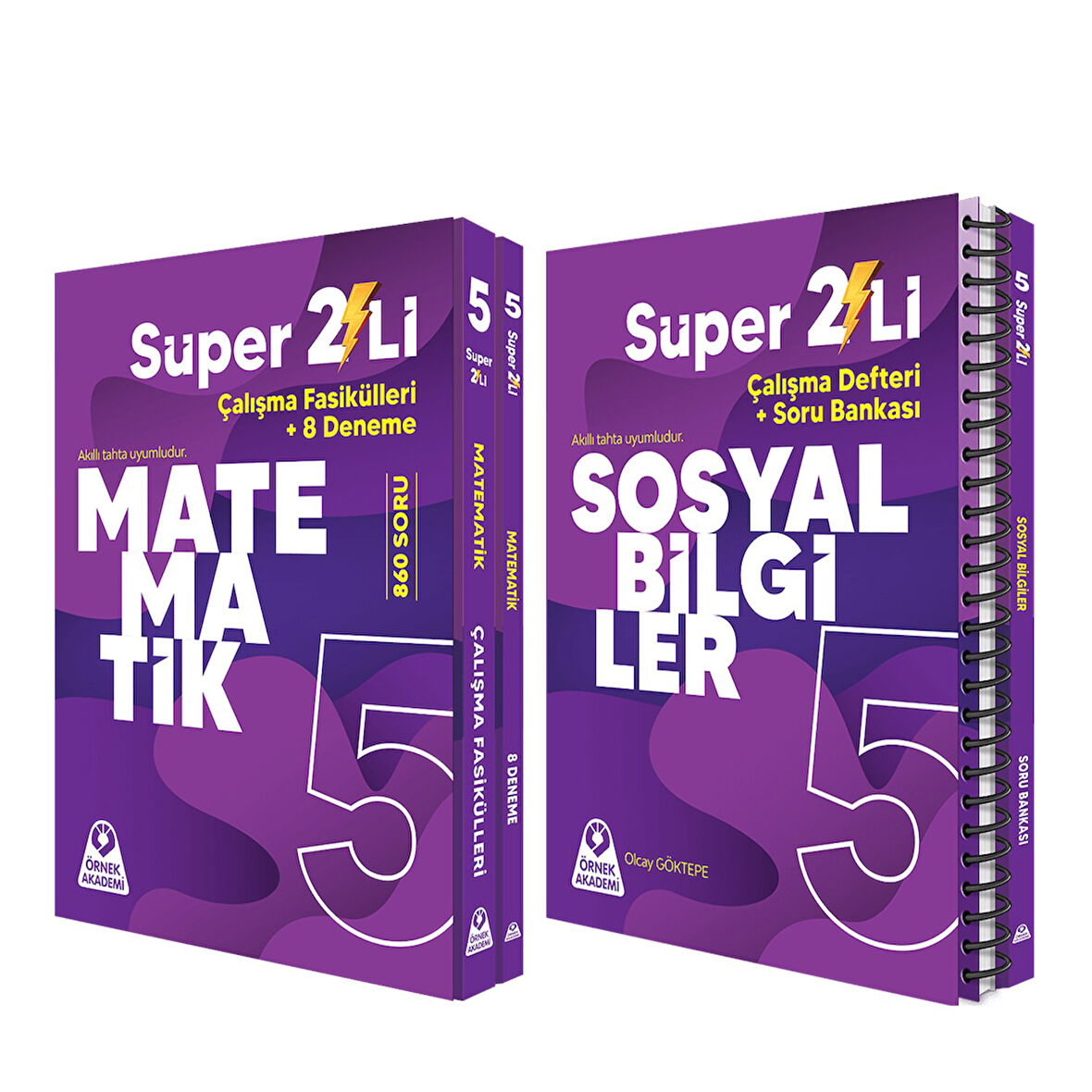 Örnek Akademi 5.Sınıf Süper İkili Matematik ve Sosyal Bilgiler Seti 2 Kitap